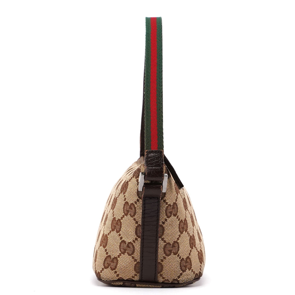 141809 Beige Brown GG Boat Pochette