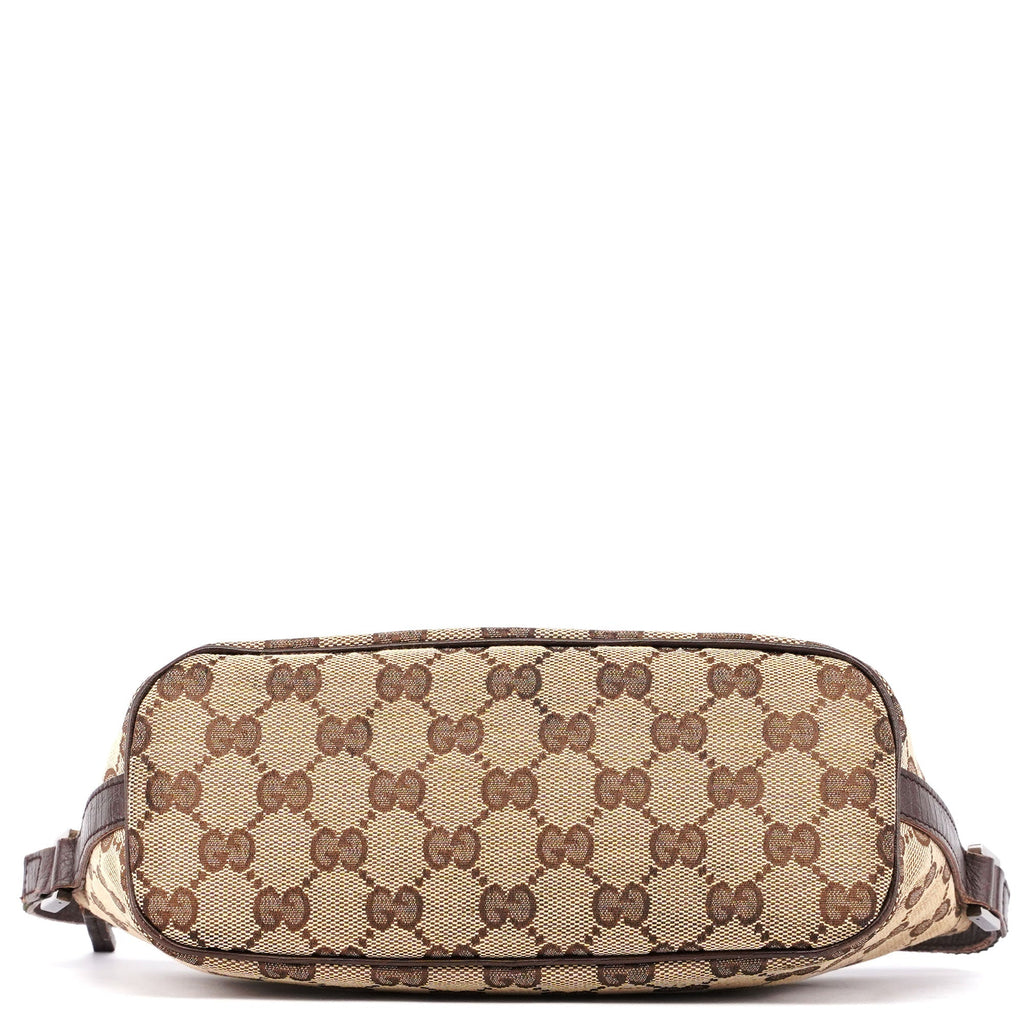 141809 Beige Brown GG Boat Pochette