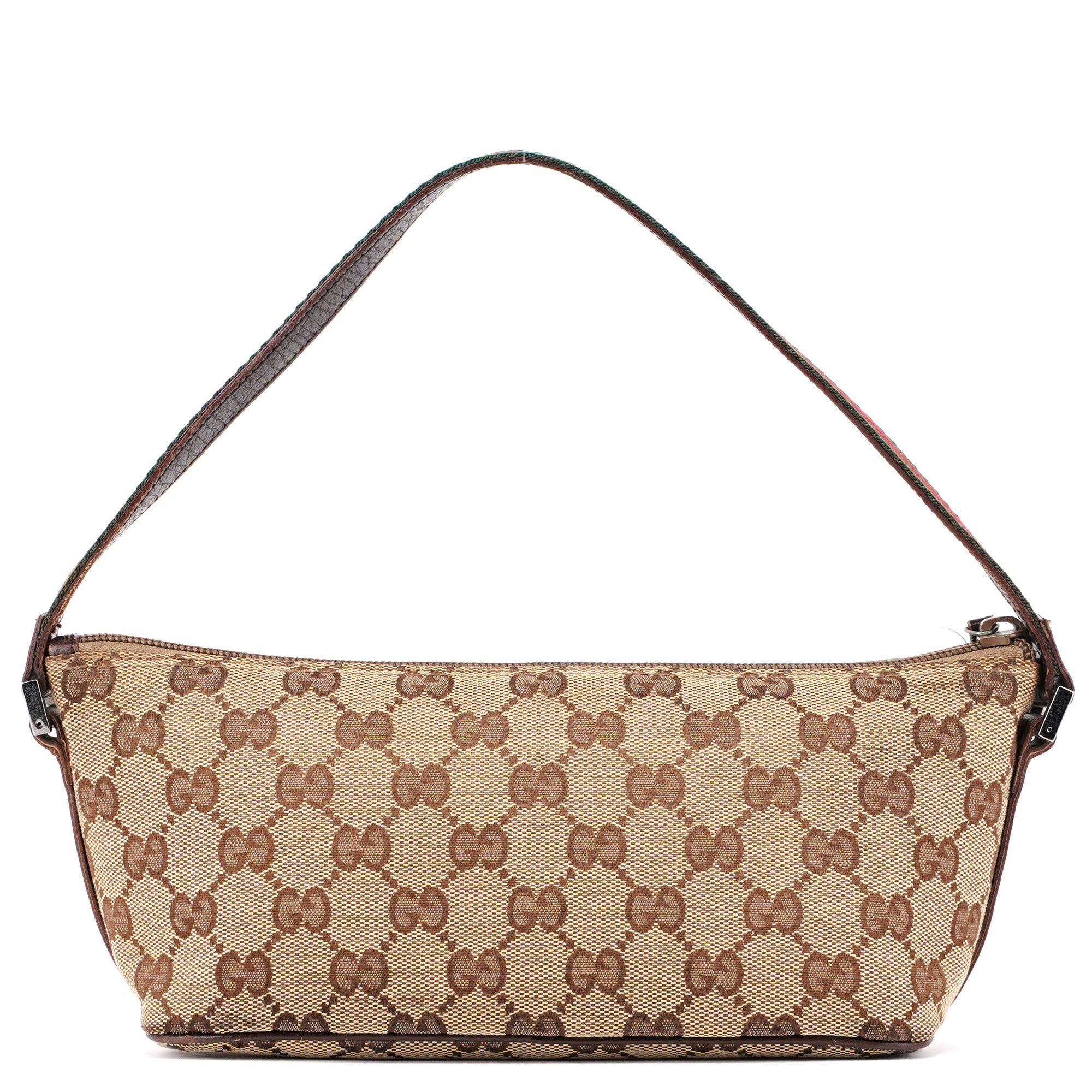141809 Beige Brown GG Boat Pochette