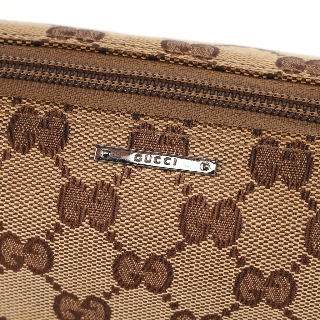 141809 Beige Brown GG Boat Pochette
