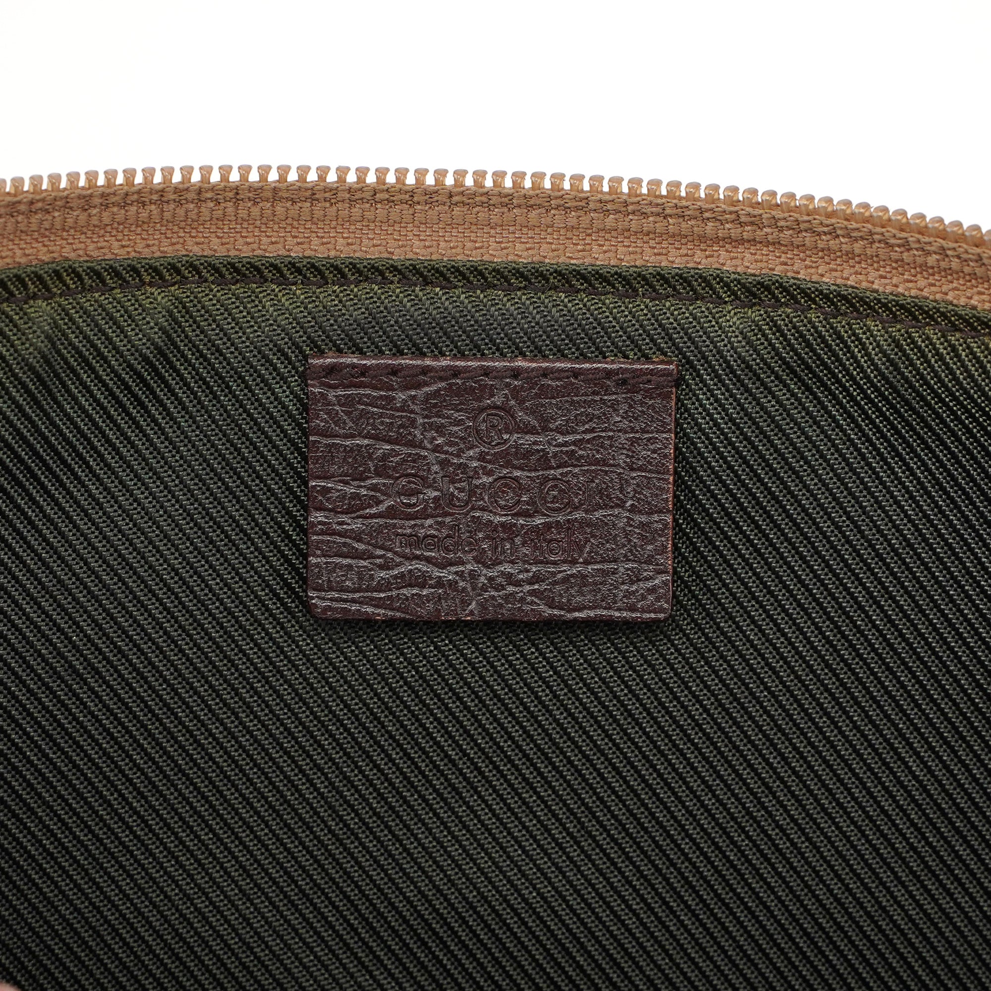 141809 Beige Brown GG Boat Pochette