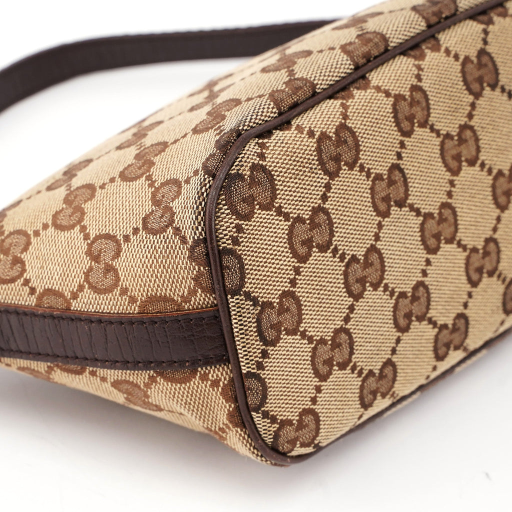 141809 Beige Brown GG Boat Pochette