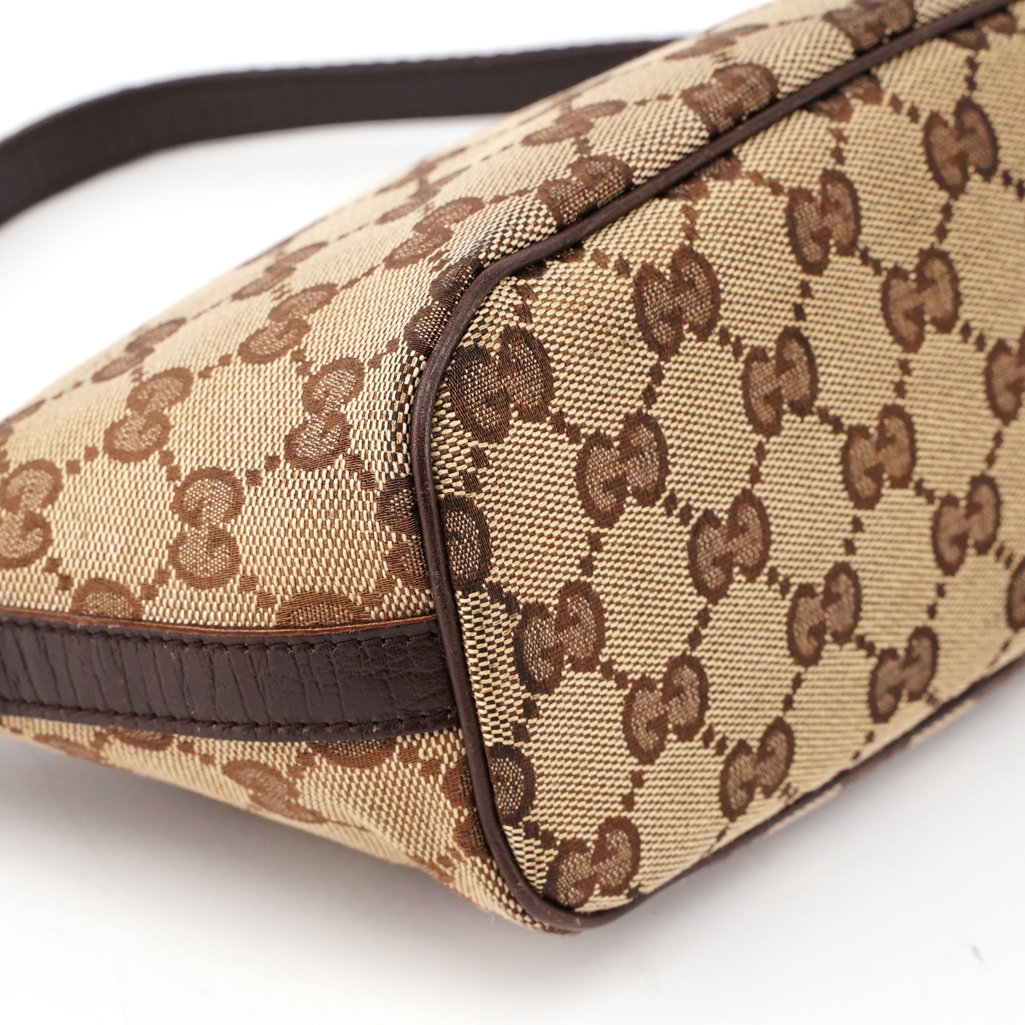 141809 Beige Brown GG Boat Pochette