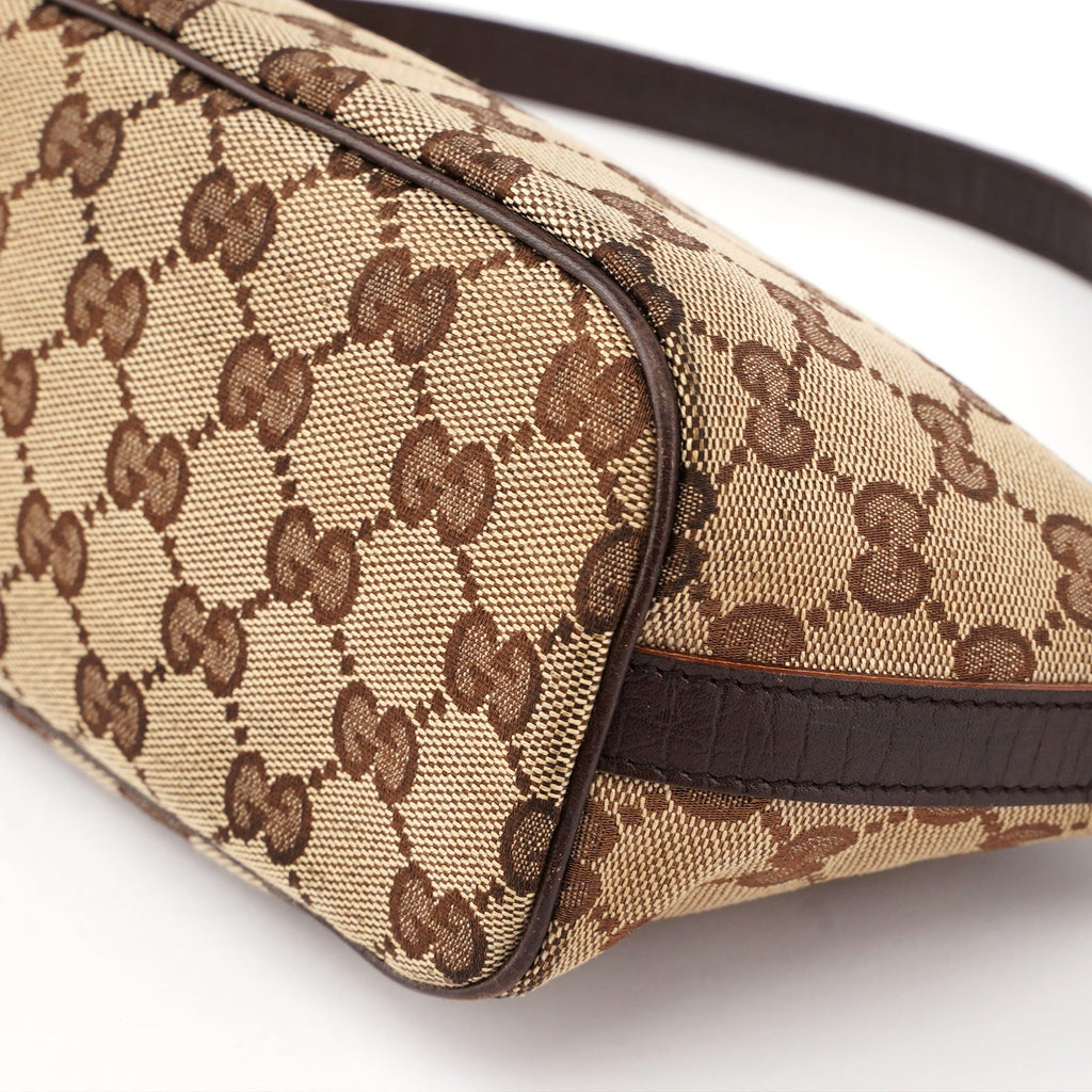 141809 Beige Brown GG Boat Pochette