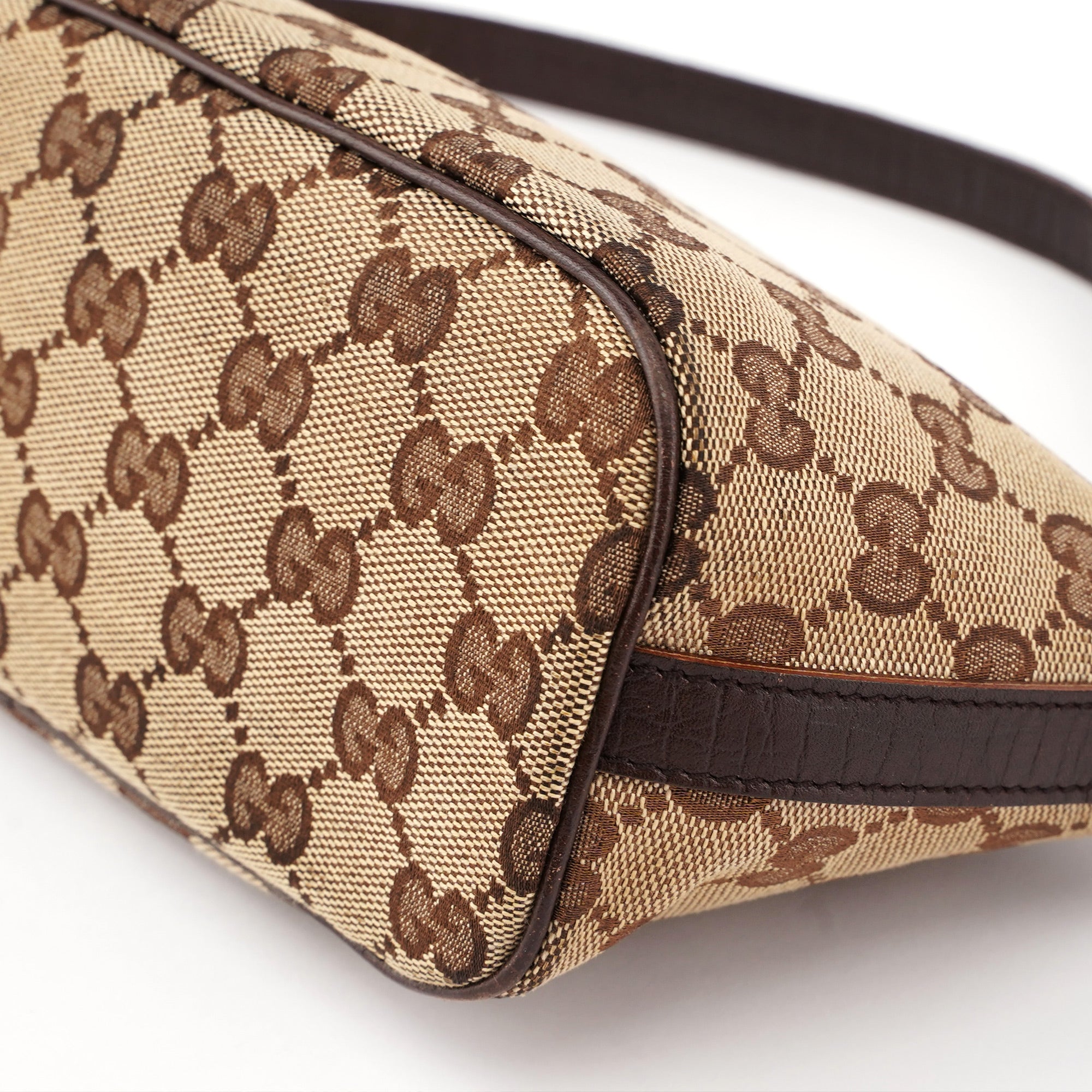 141809 Beige Brown GG Boat Pochette