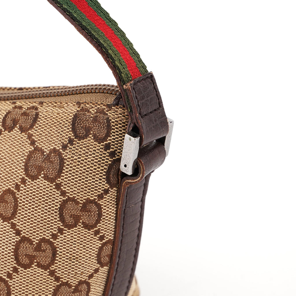 141809 Beige Brown GG Boat Pochette