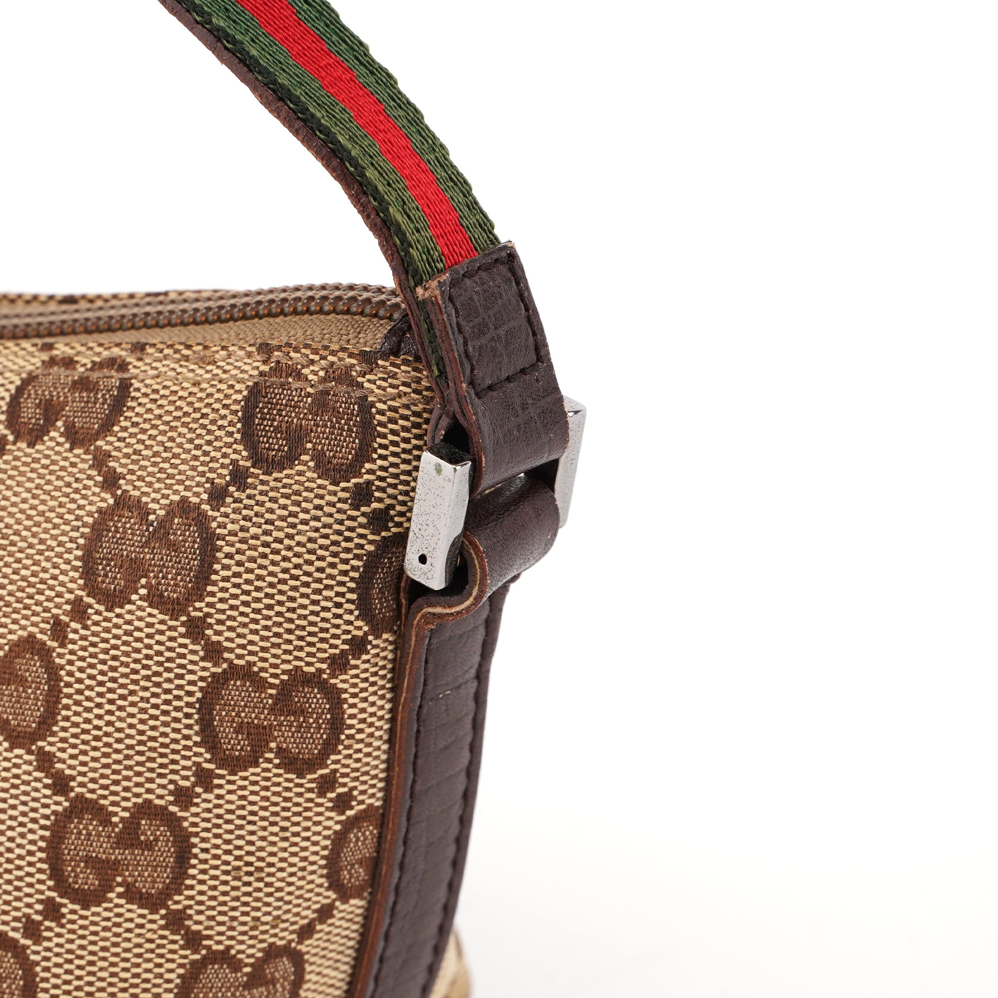 141809 Beige Brown GG Boat Pochette