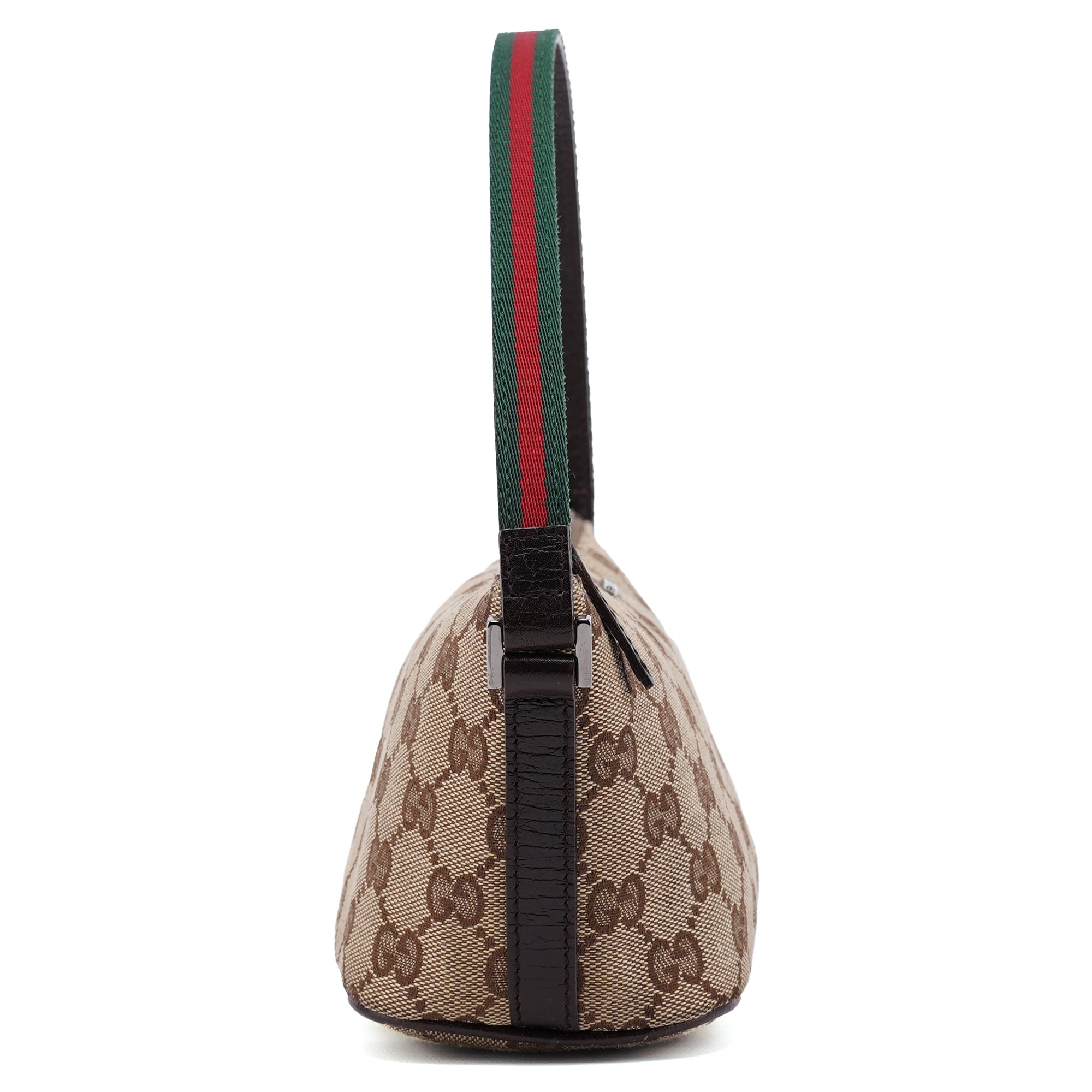 141809 Beige Brown GG Boat Pochette