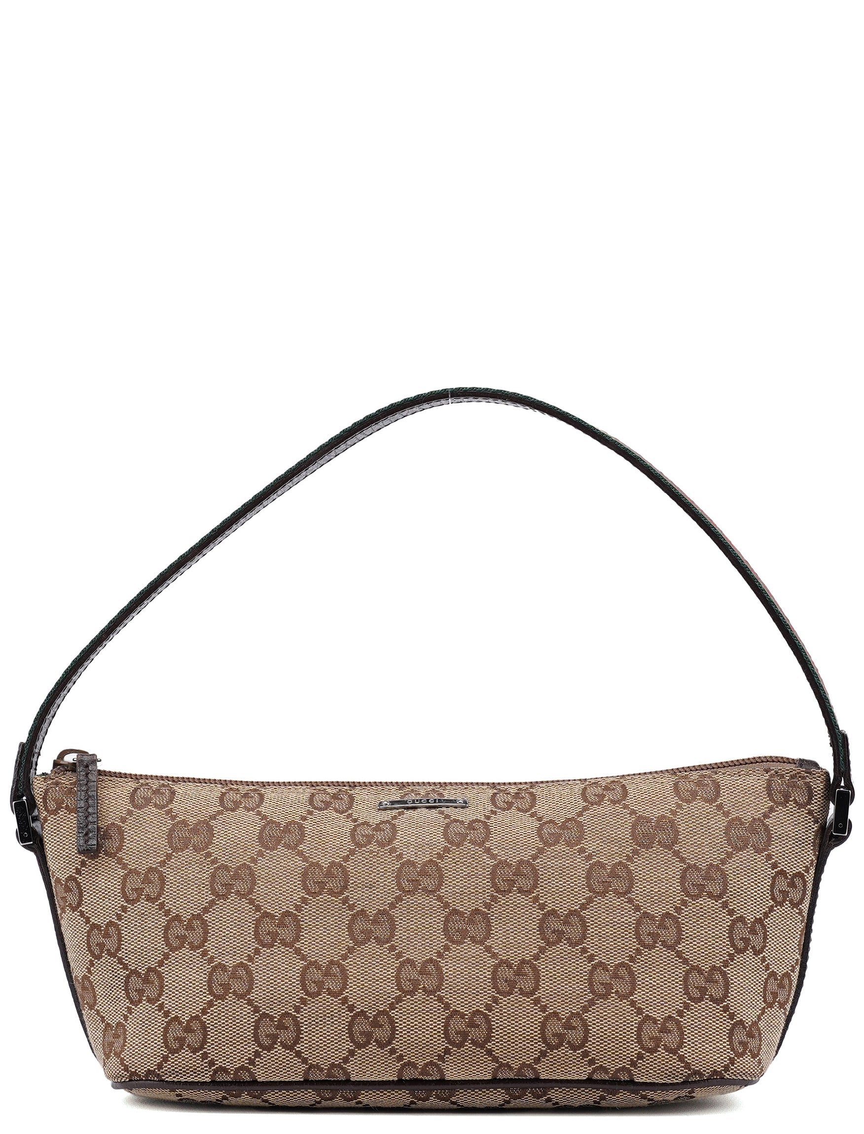 141809 Beige Brown GG Boat Pochette
