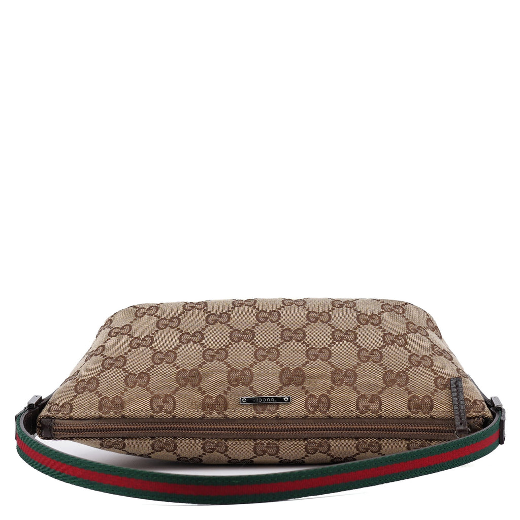 141809 Beige Brown GG Boat Pochette