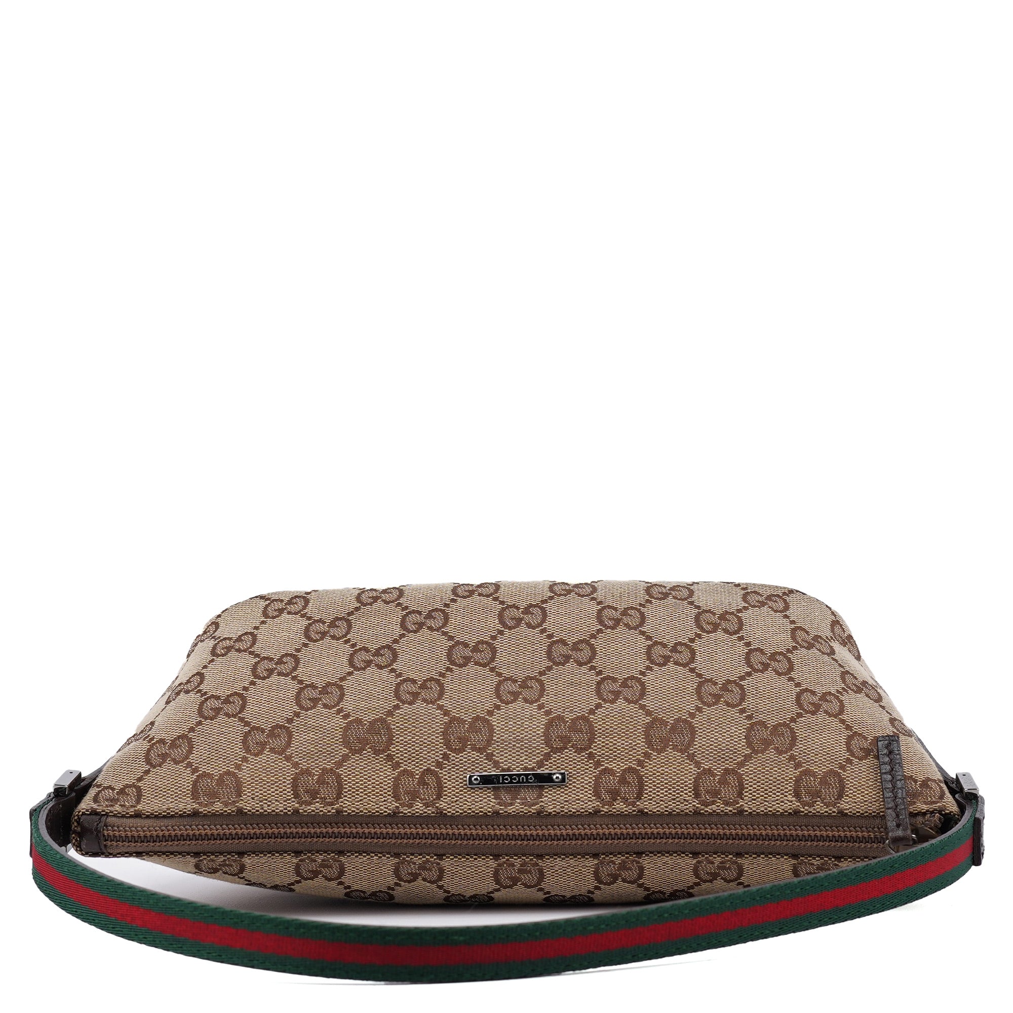 141809 Beige Brown GG Boat Pochette