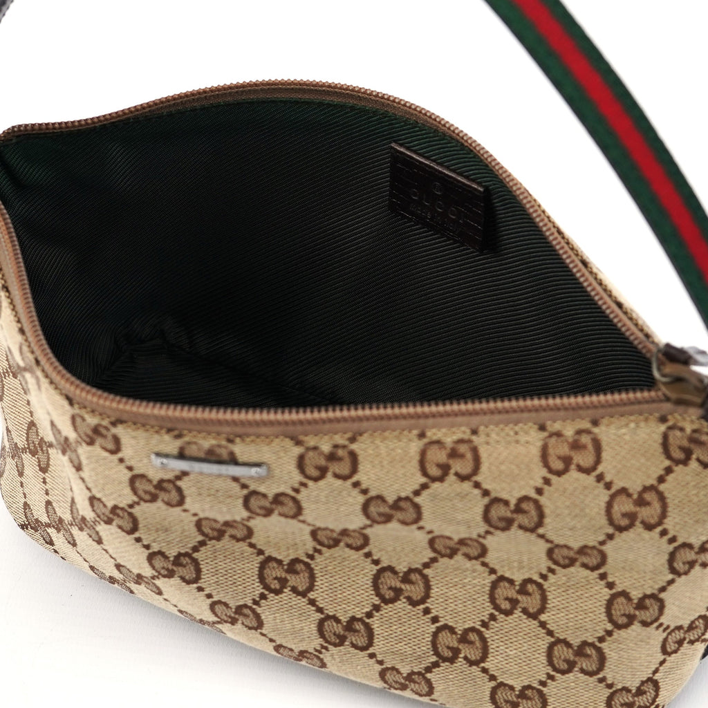 141809 Beige Brown GG Boat Pochette