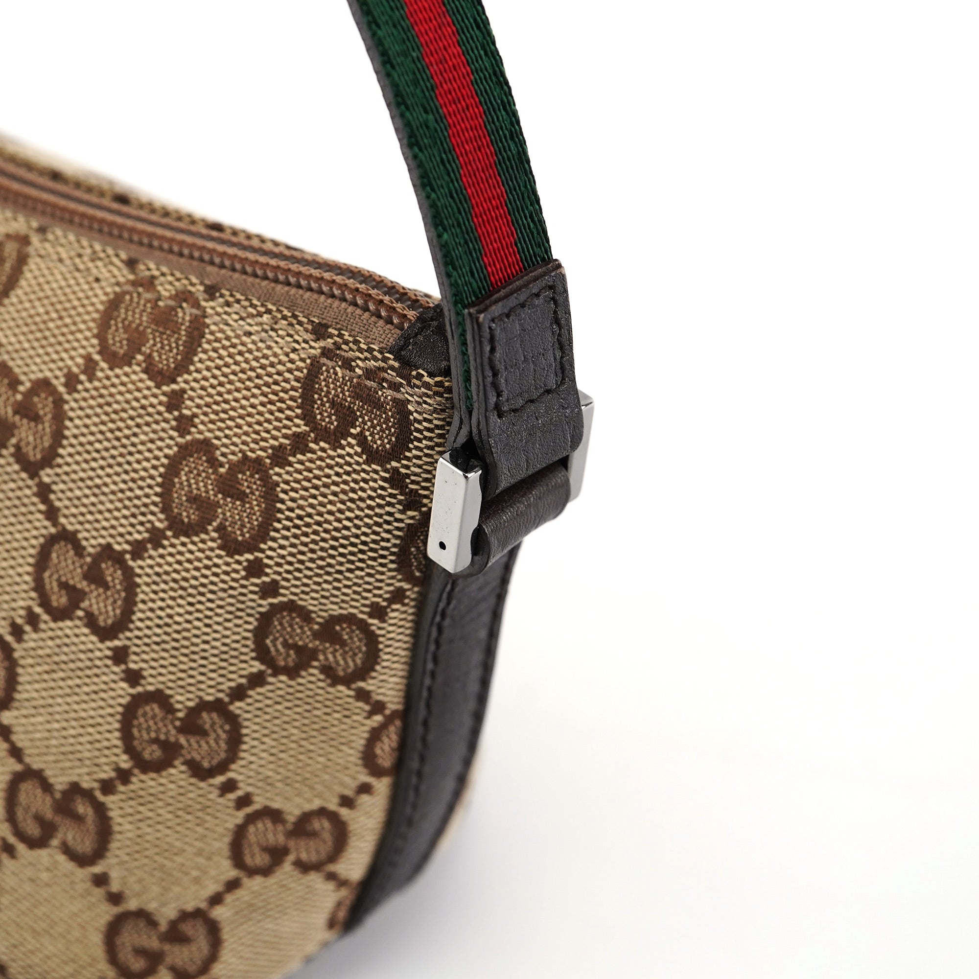 141809 Beige Brown GG Boat Pochette