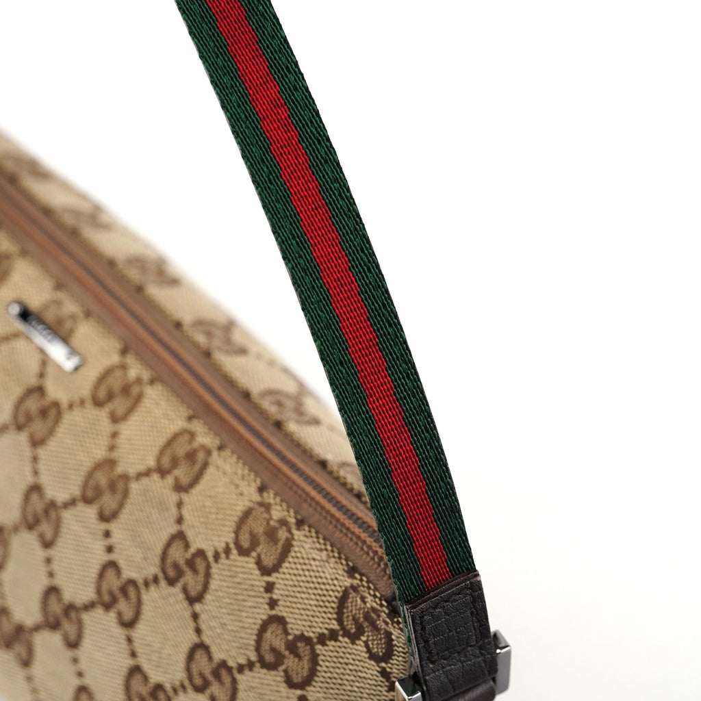 141809 Beige Brown GG Boat Pochette