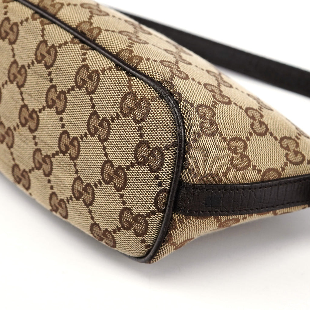 141809 Beige Brown GG Boat Pochette