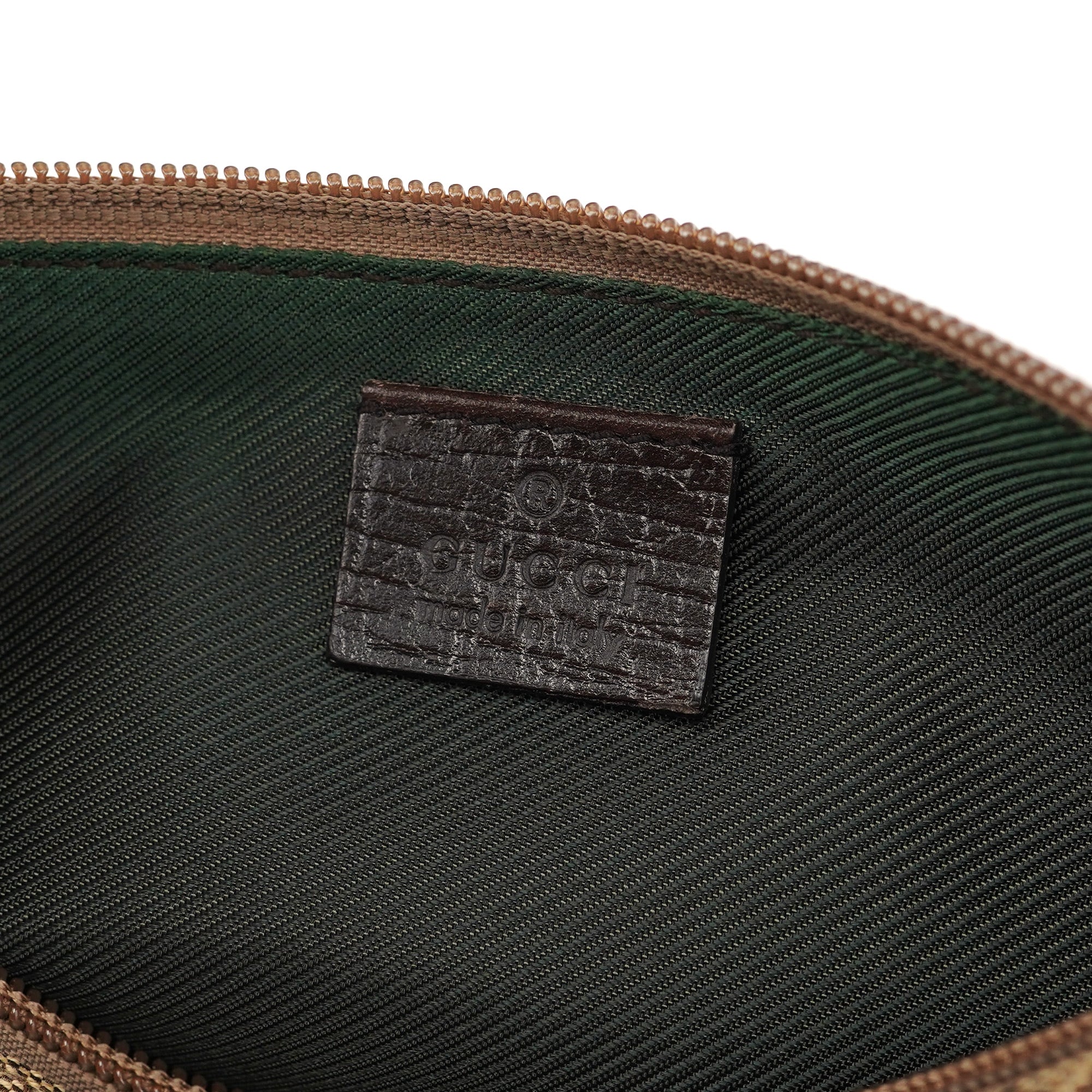 141809 Beige Brown GG Boat Pochette