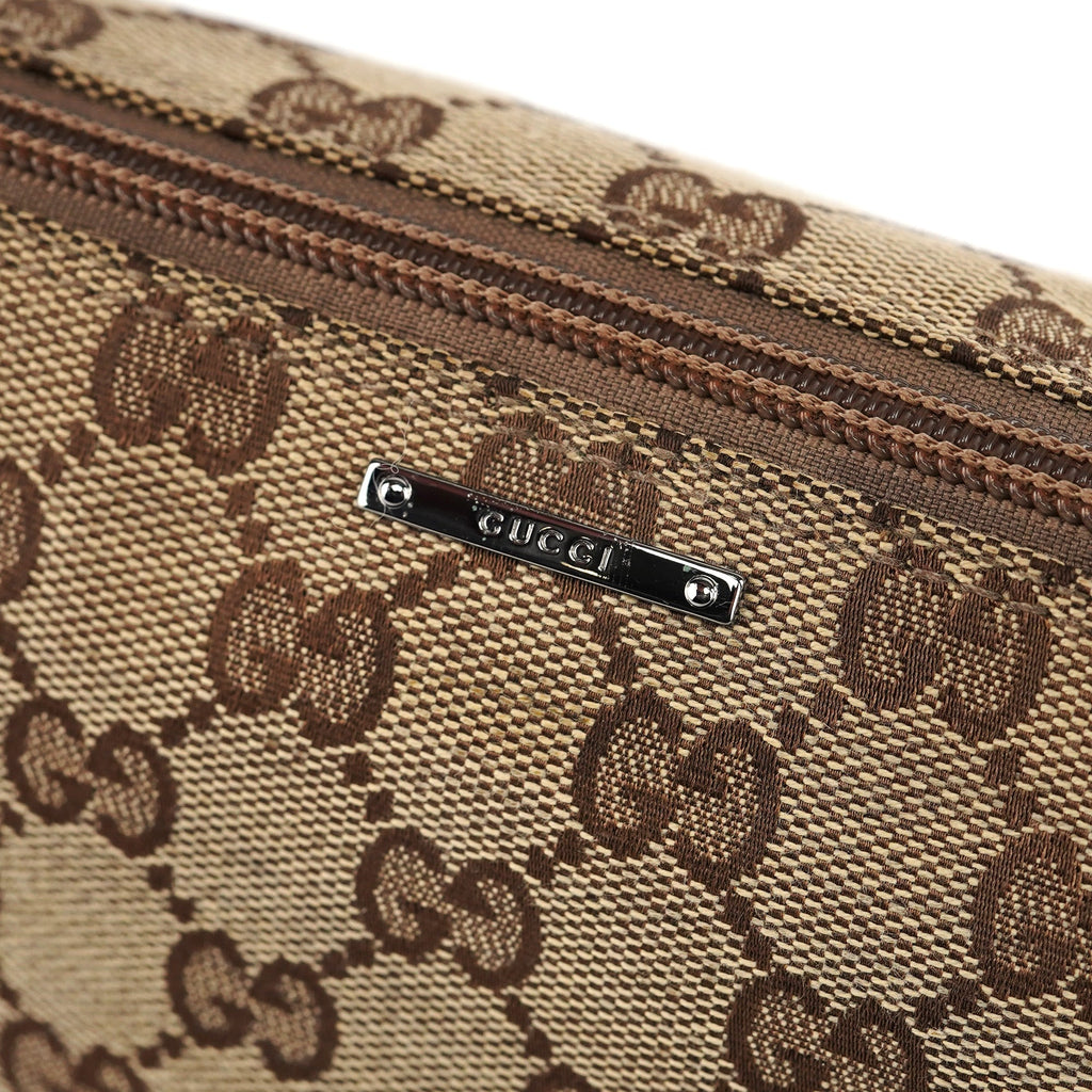 141809 Beige Brown GG Boat Pochette