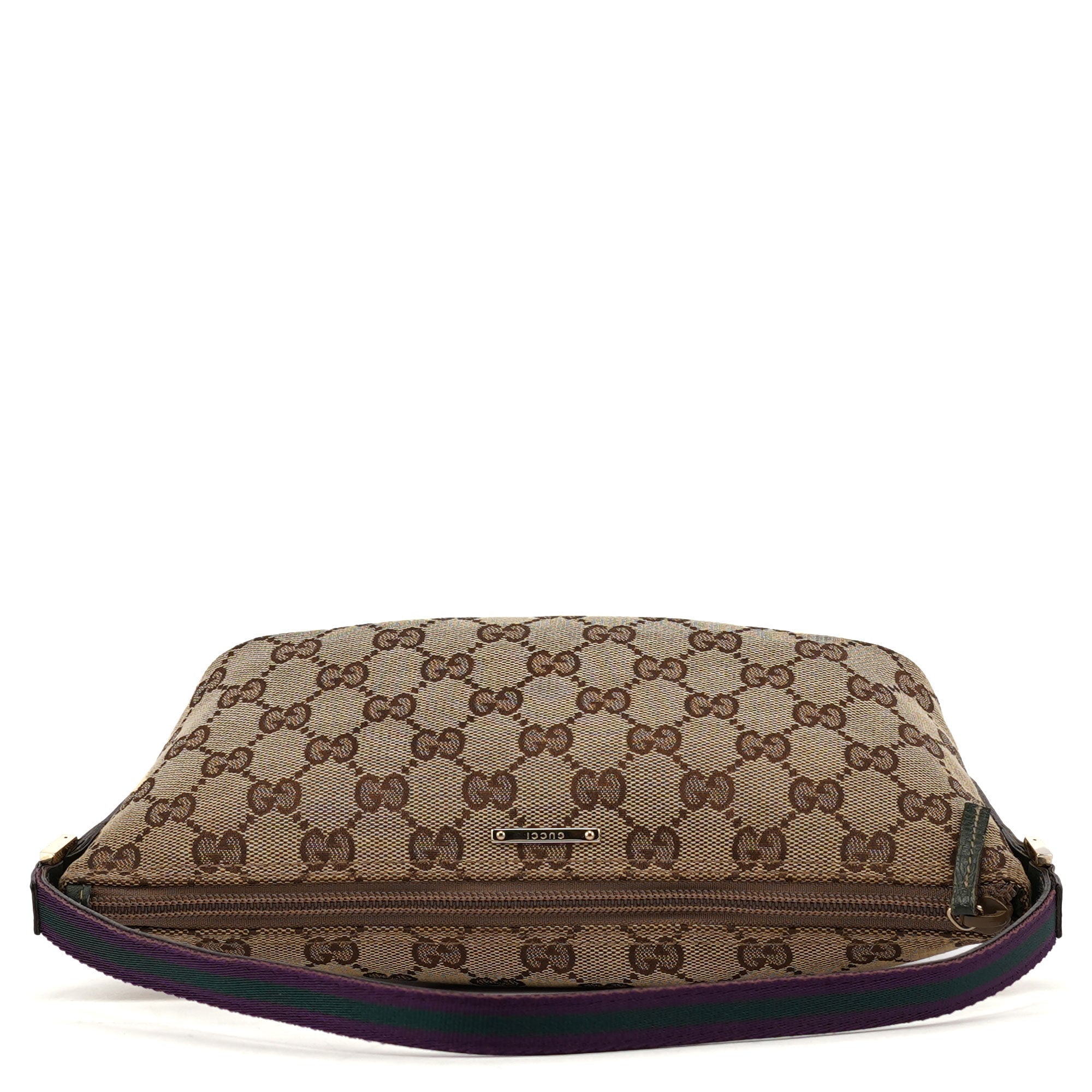 141809 Beige Green GG Boat Pochette