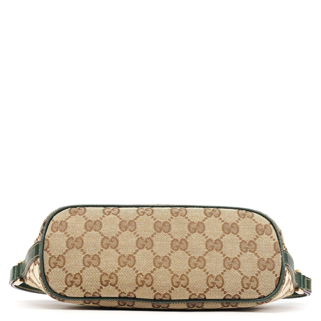 141809 Beige Green GG Boat Pochette