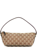 141809 Beige Green GG Boat Pochette