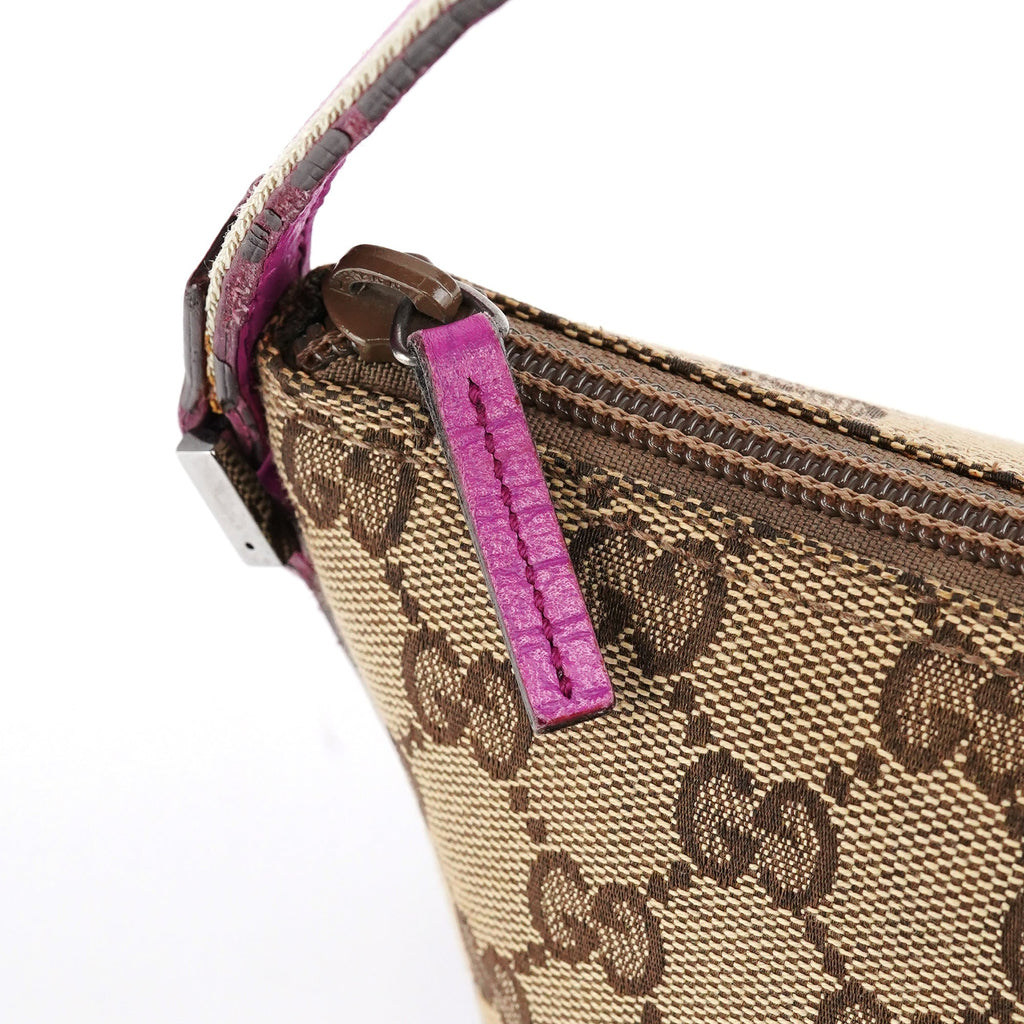 141809 Beige Pink GG Boat Pochette