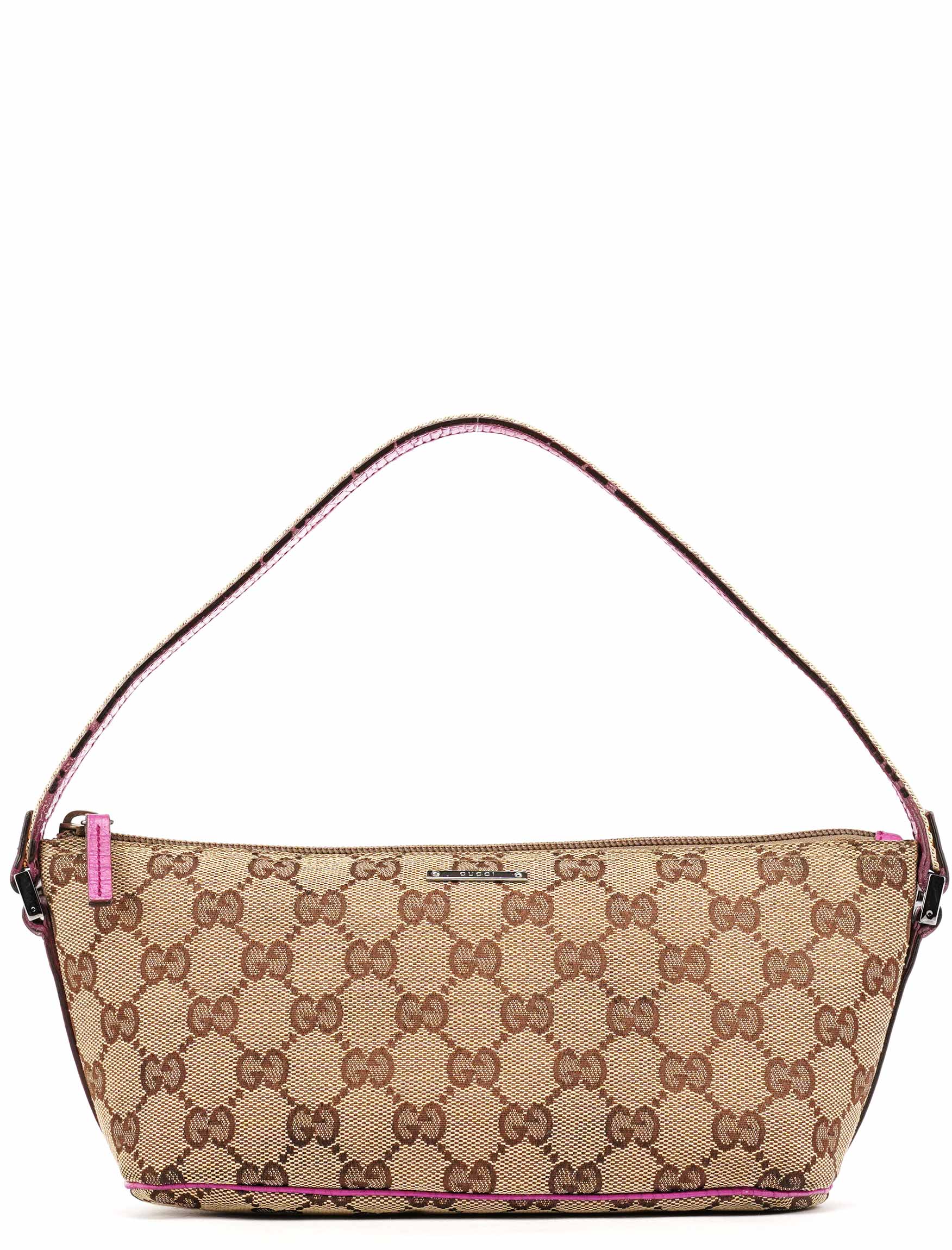 141809 Beige Pink GG Boat Pochette