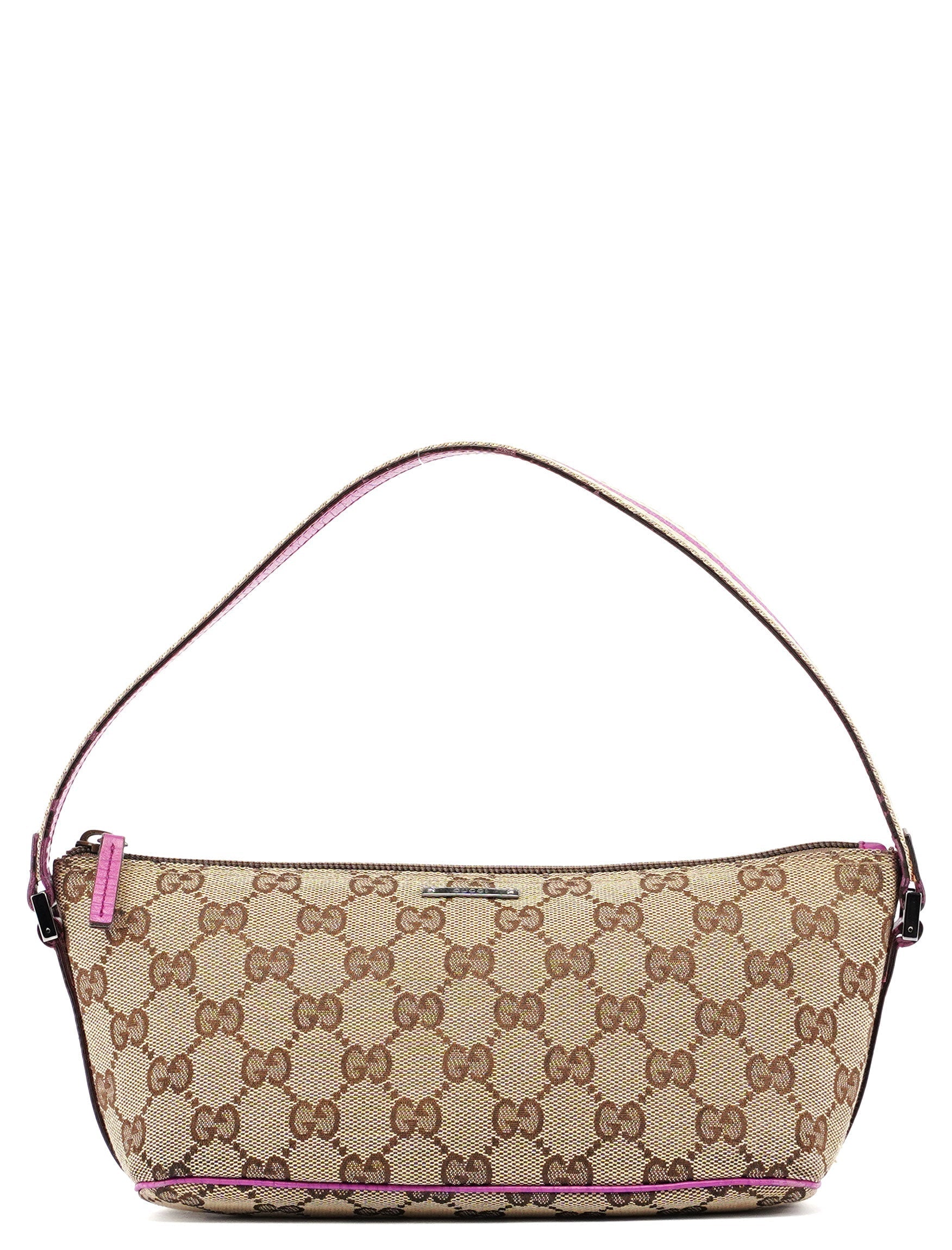 141809 Beige Pink GG Boat Pochette