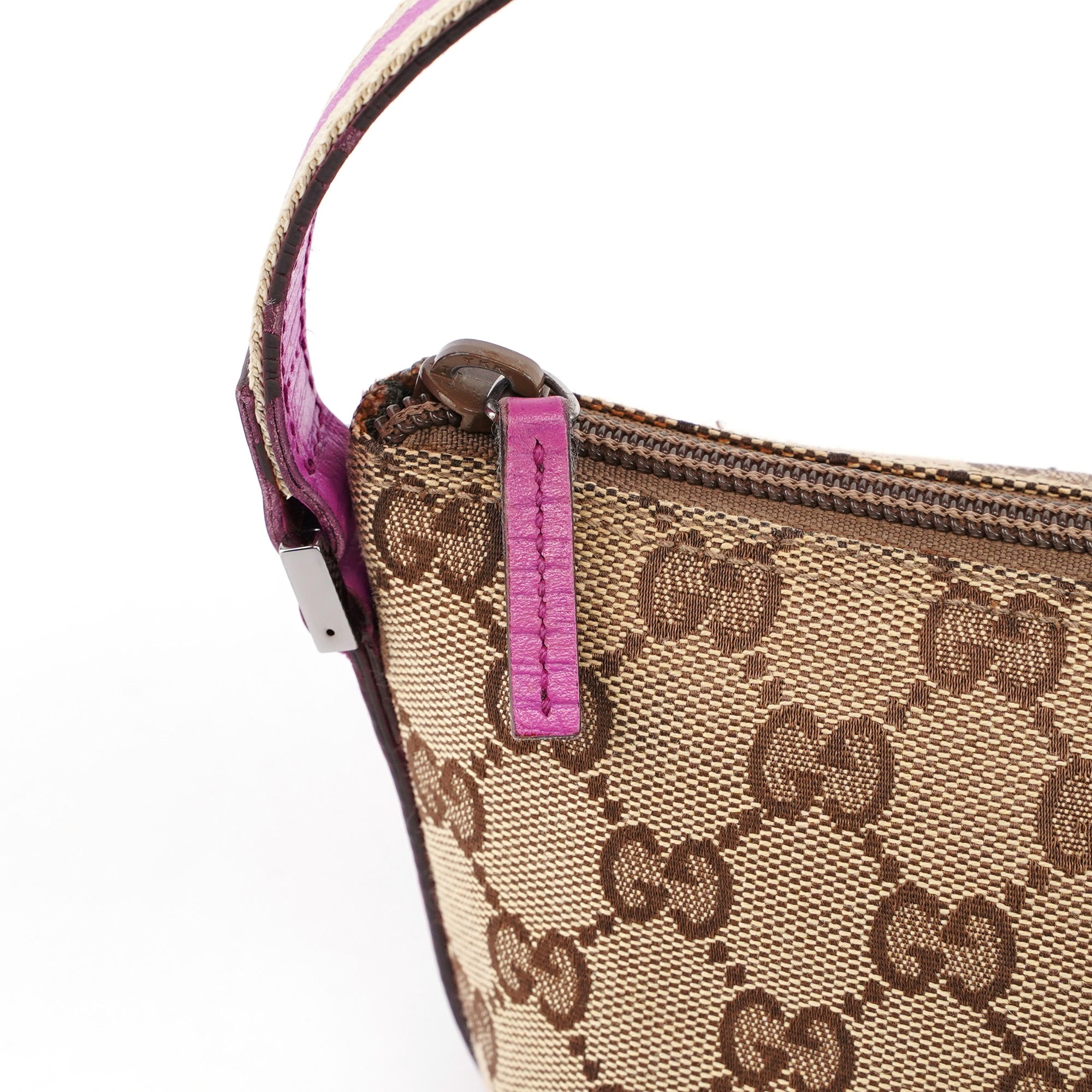 141809 Beige Pink GG Boat Pochette