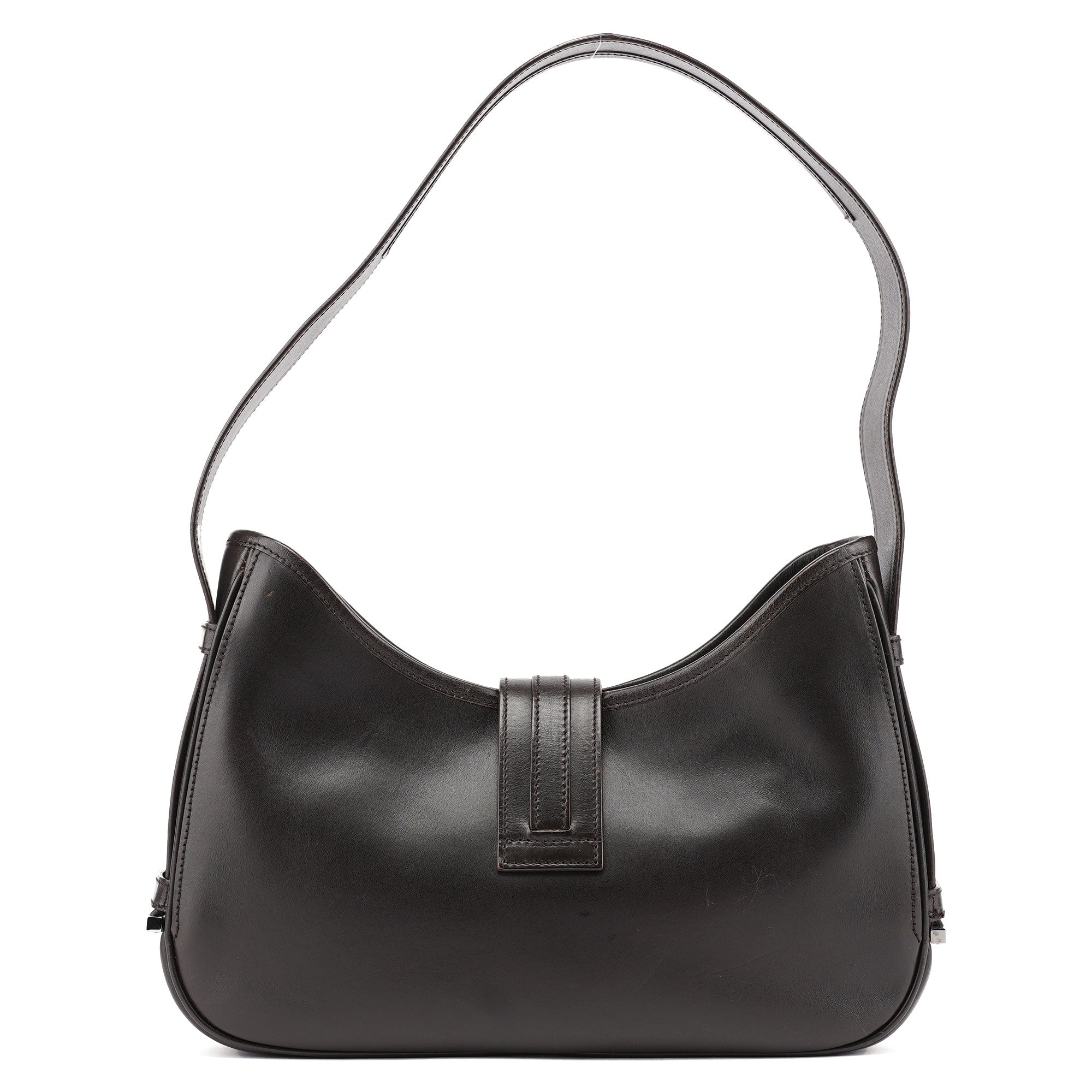 143747 Brown Calfskin Jackie Shoulder Bag