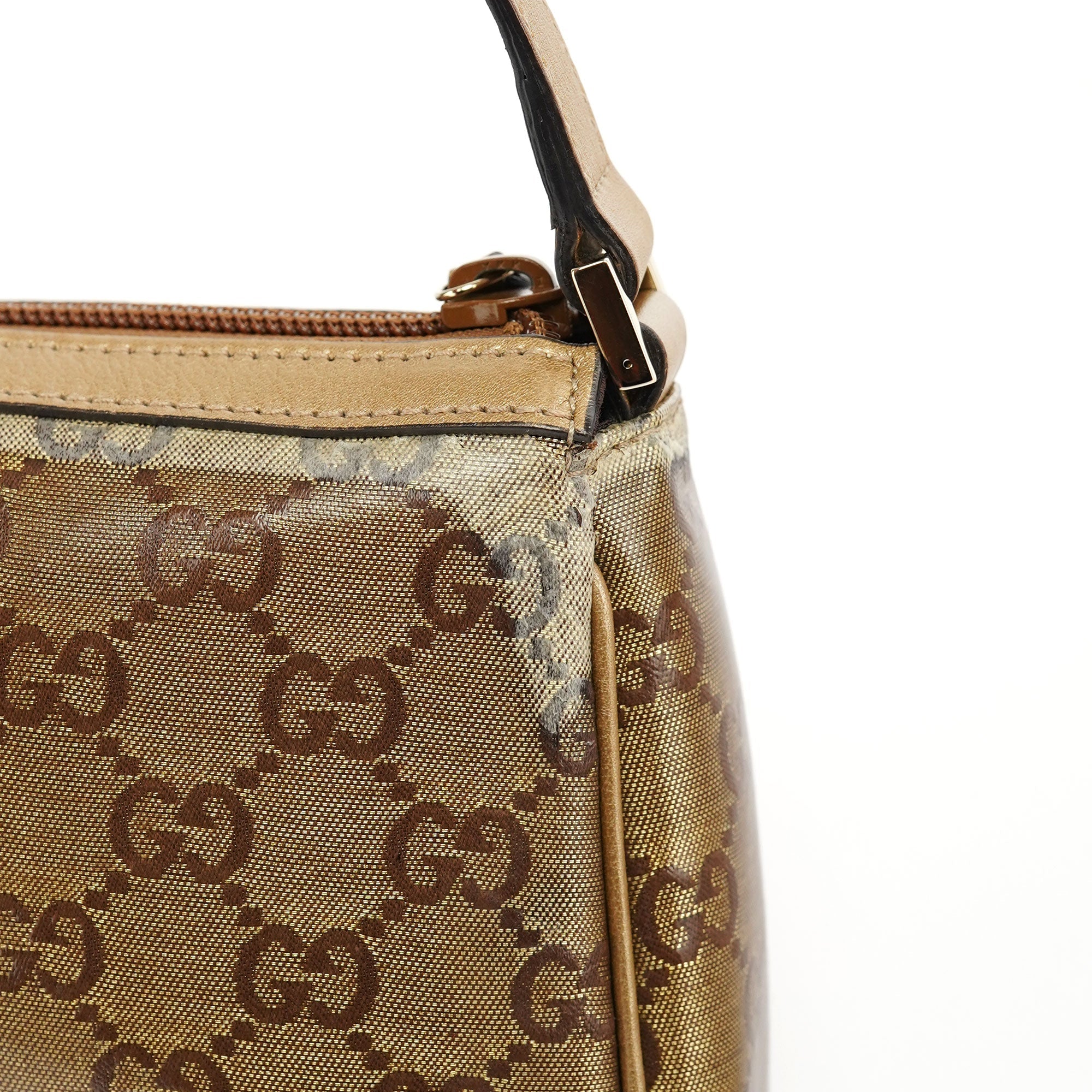 145750 Beige GG Coated Mini Shoulder Bag