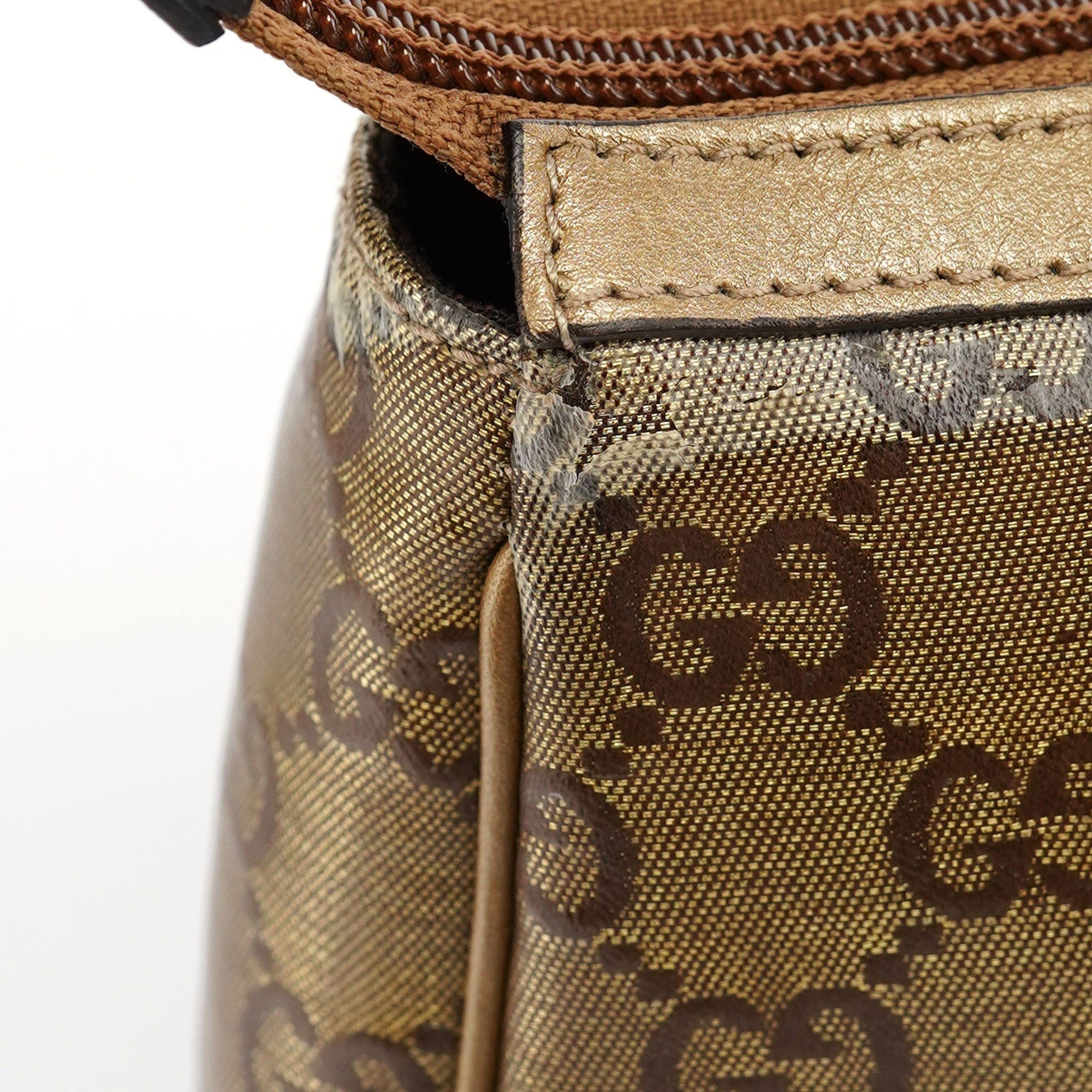 145750 Beige GG Coated Mini Shoulder Bag