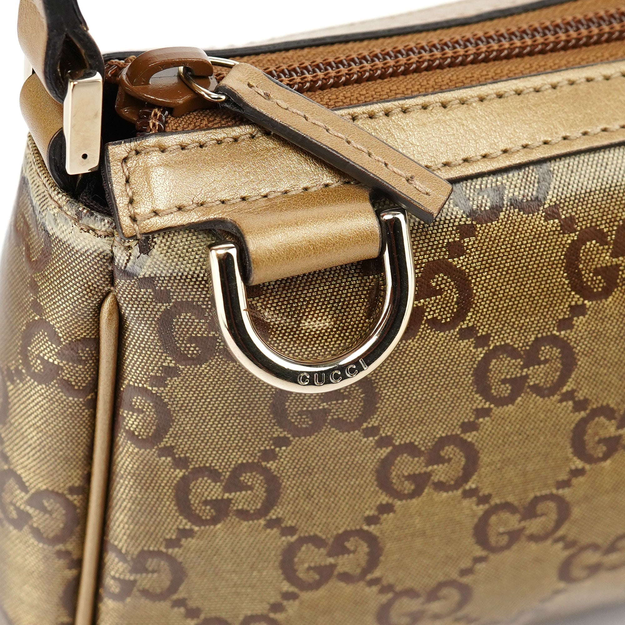 145750 Beige GG Coated Mini Shoulder Bag