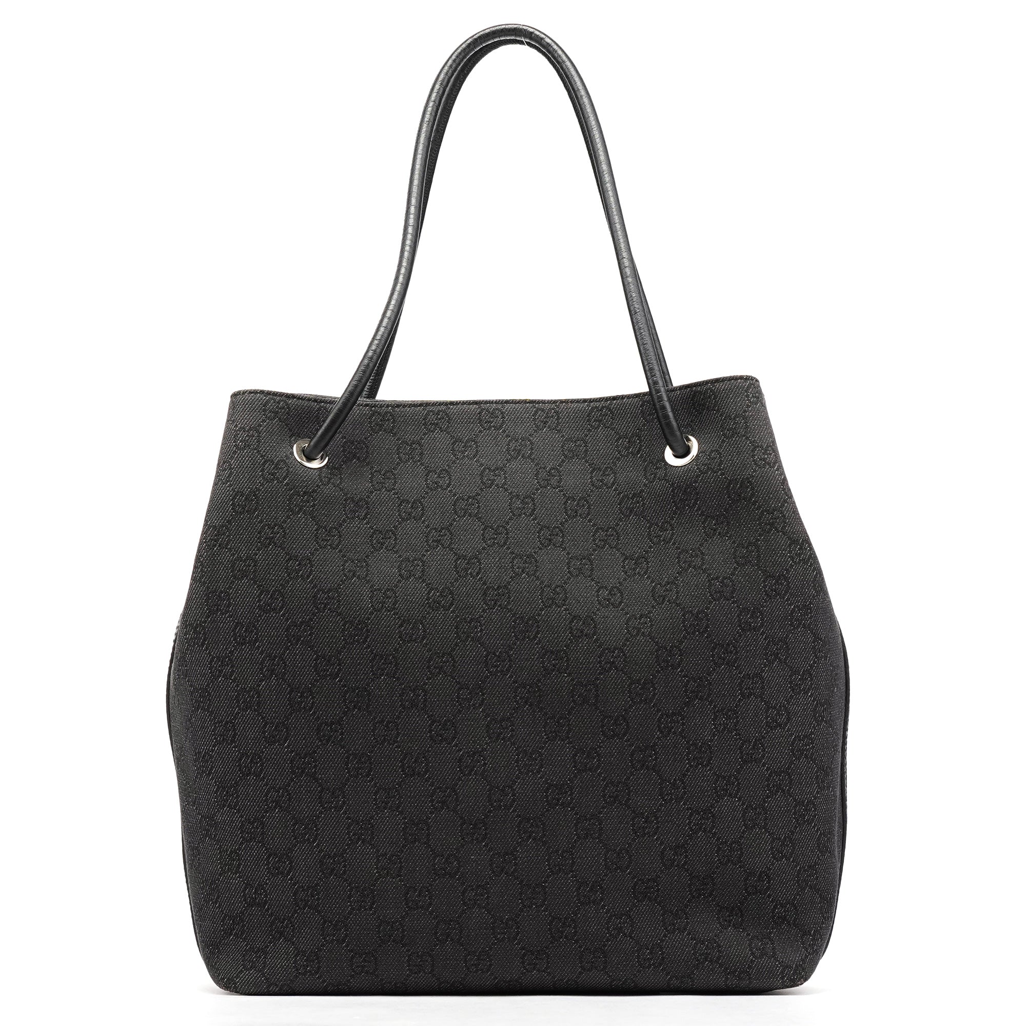 152279 Anthracite Denim GG Tote Bag
