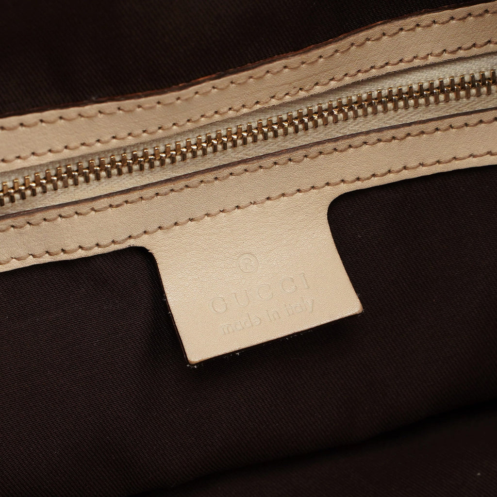169961 Off-White Calfskin Bamboo Shoulder Bag