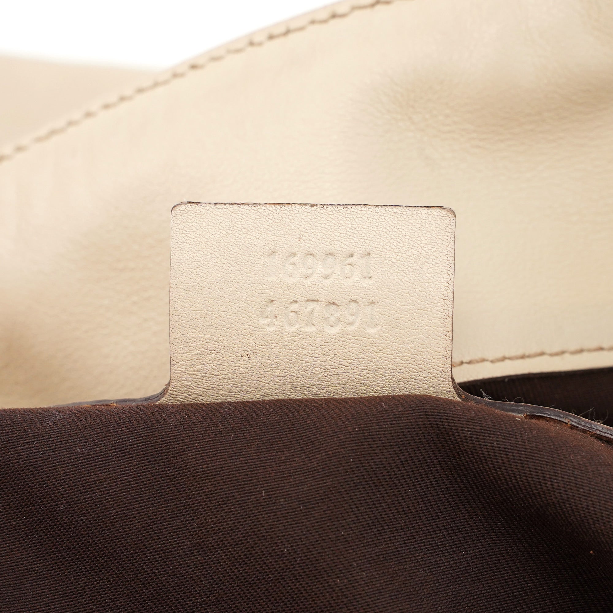 169961 Off-White Calfskin Bamboo Shoulder Bag