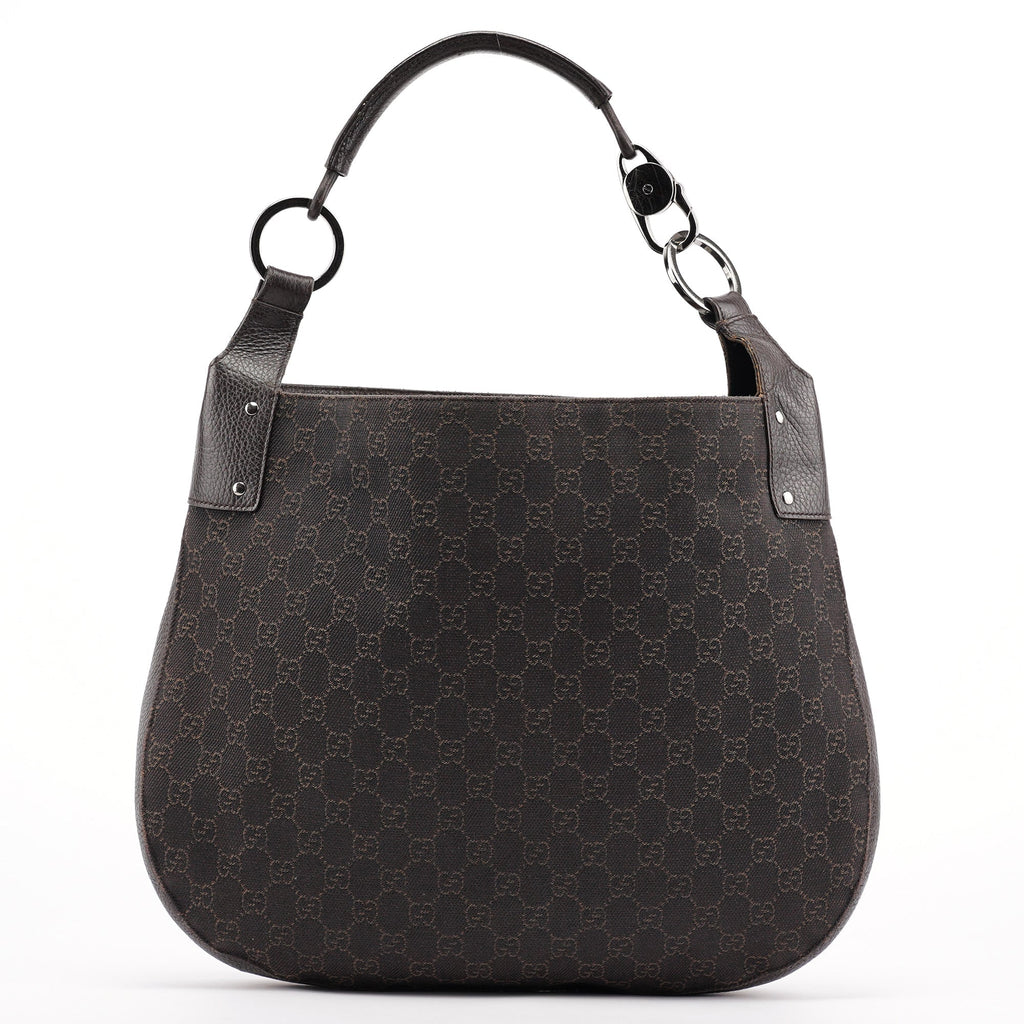 179777 Brown GG Round Hobo Bag