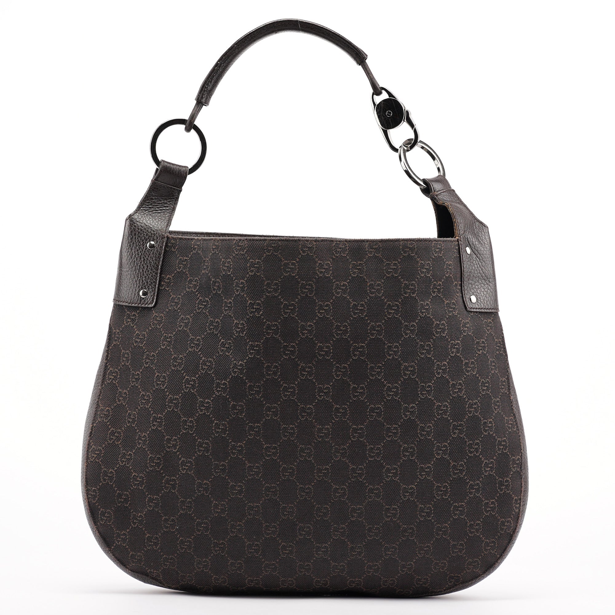 179777 Brown GG Round Hobo Bag