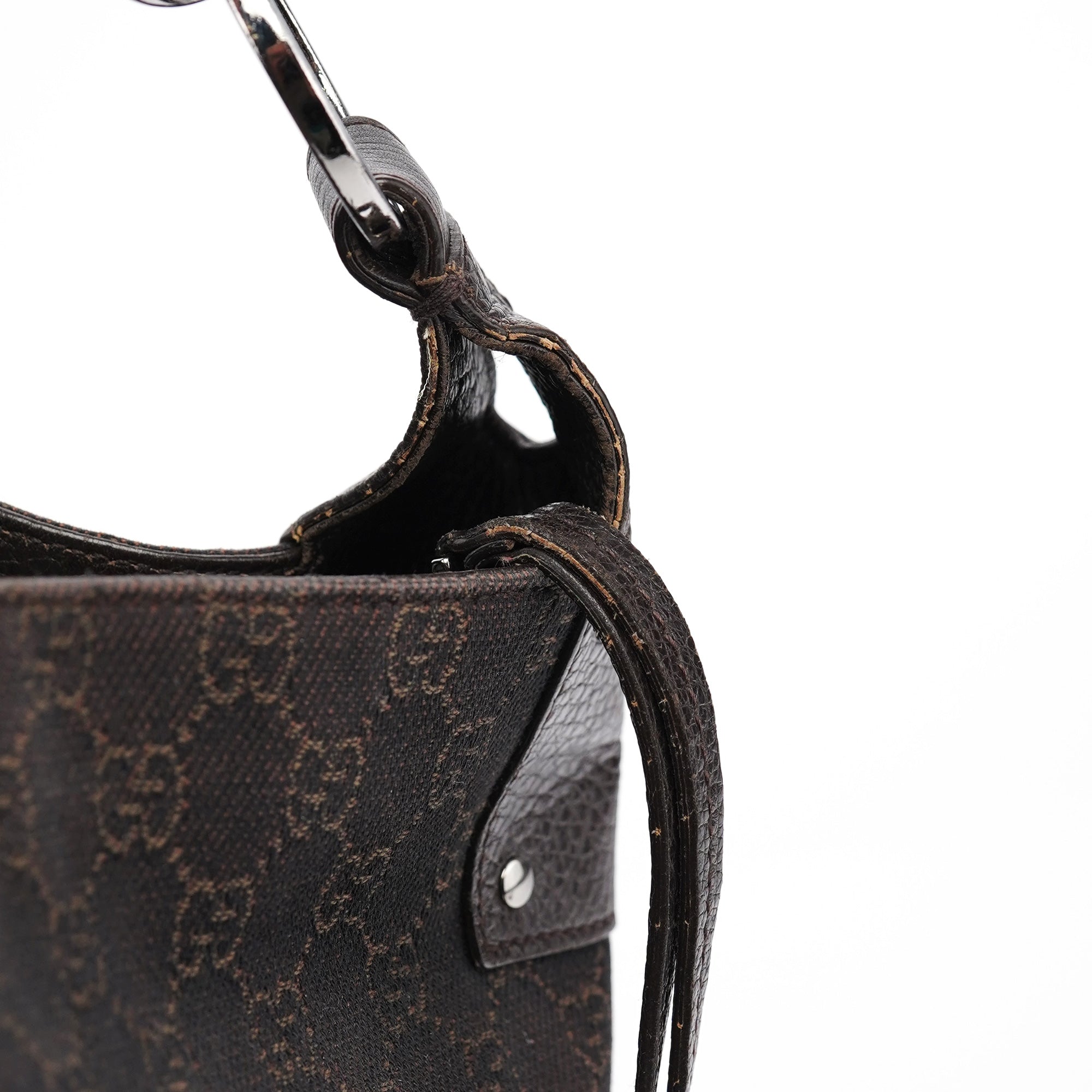 179777 Brown GG Round Hobo Bag