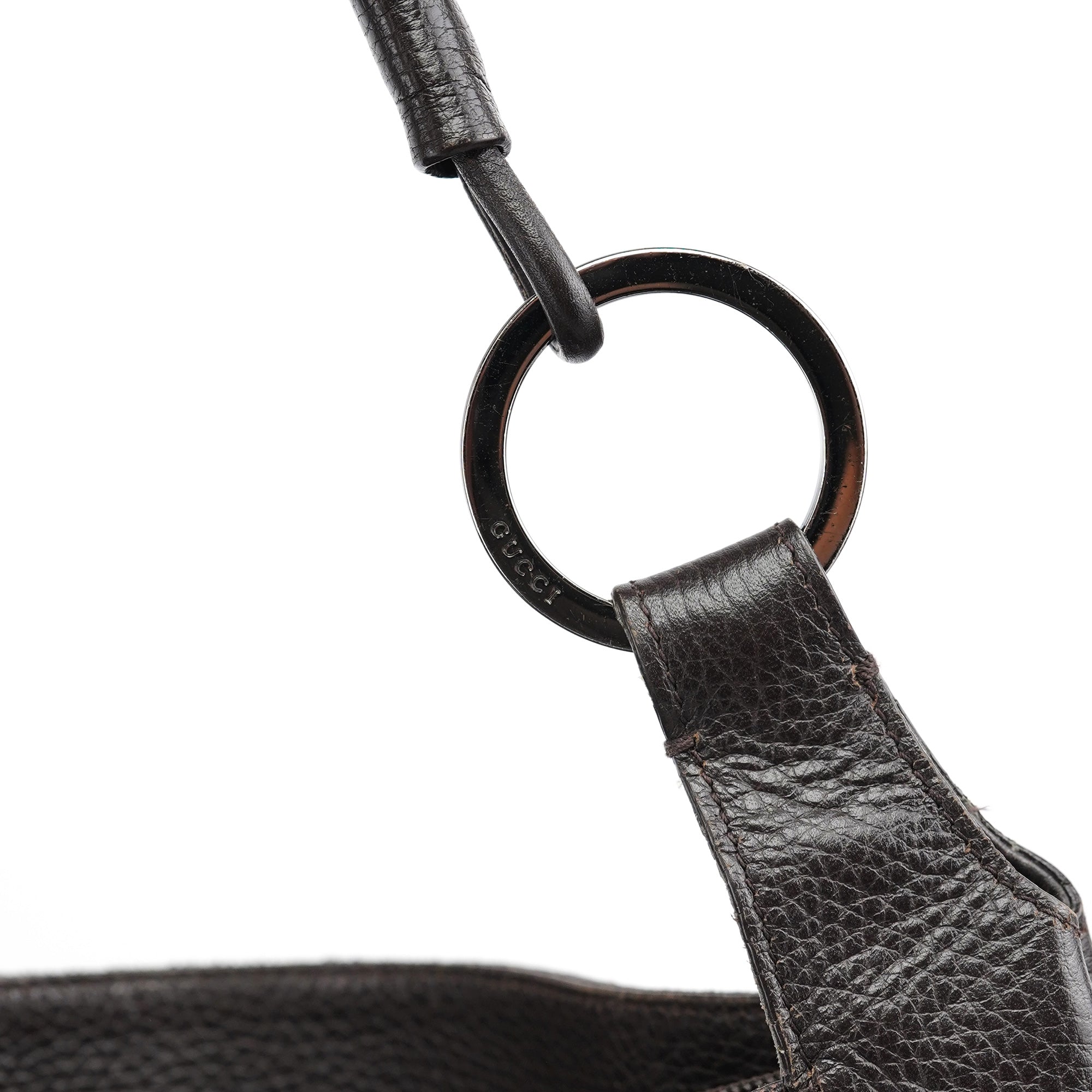 179777 Brown GG Round Hobo Bag