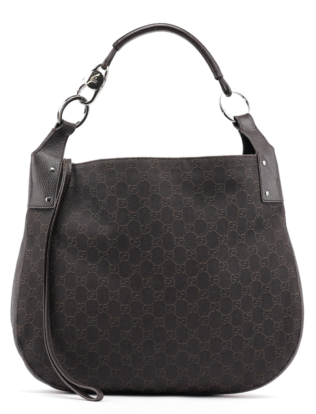 179777 Brown GG Round Hobo Bag