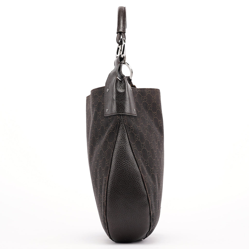 179777 Brown GG Round Hobo Bag