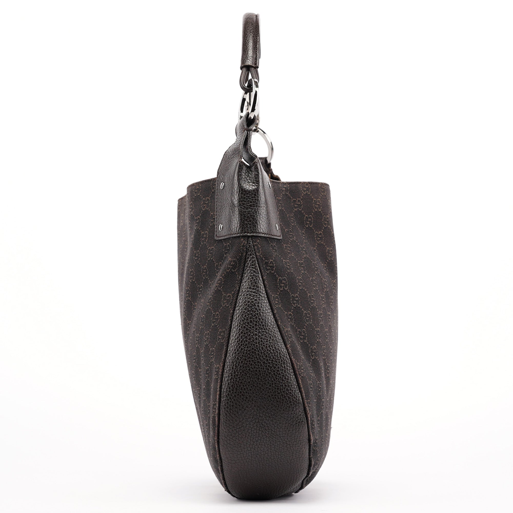 179777 Brown GG Round Hobo Bag