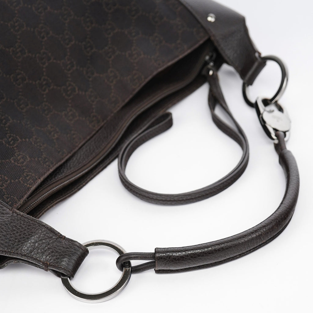 179777 Brown GG Round Hobo Bag