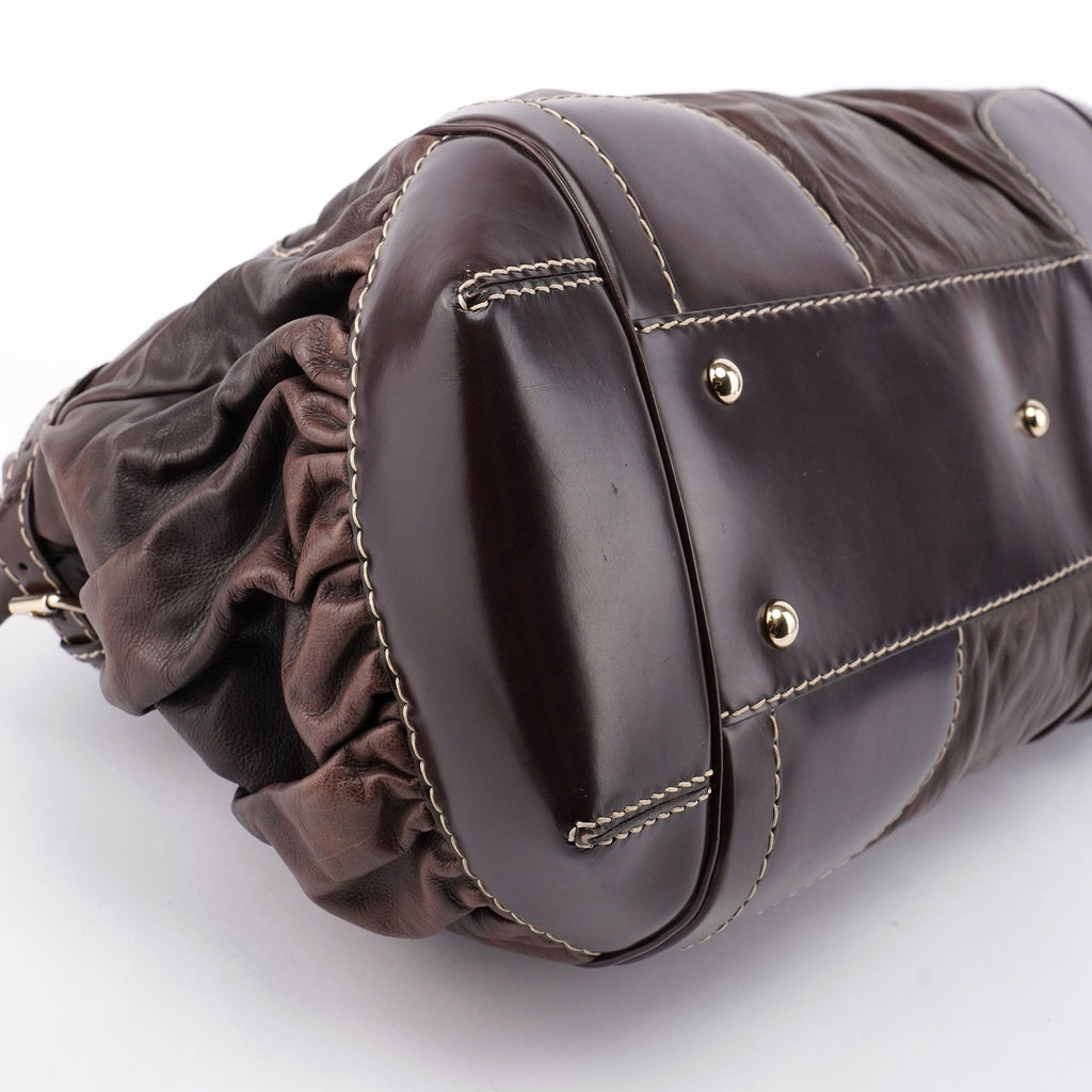 189881 Brown Leather Handbag