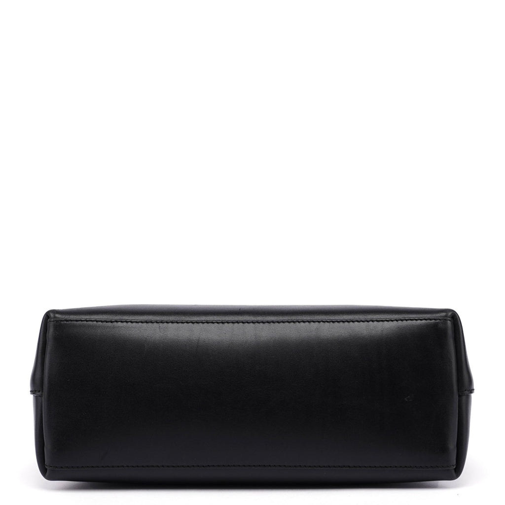 1990's Black Leather Bamboo Bag