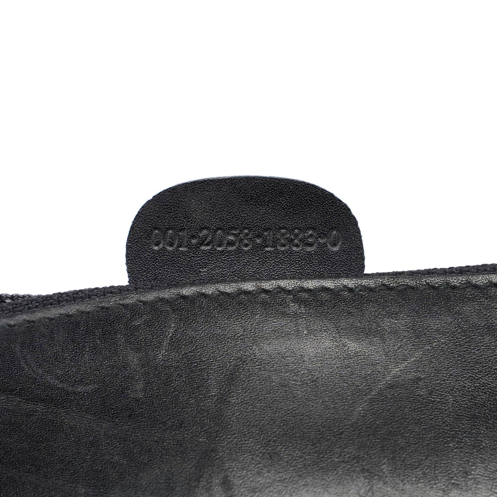 1990's Black Leather Bamboo Bag