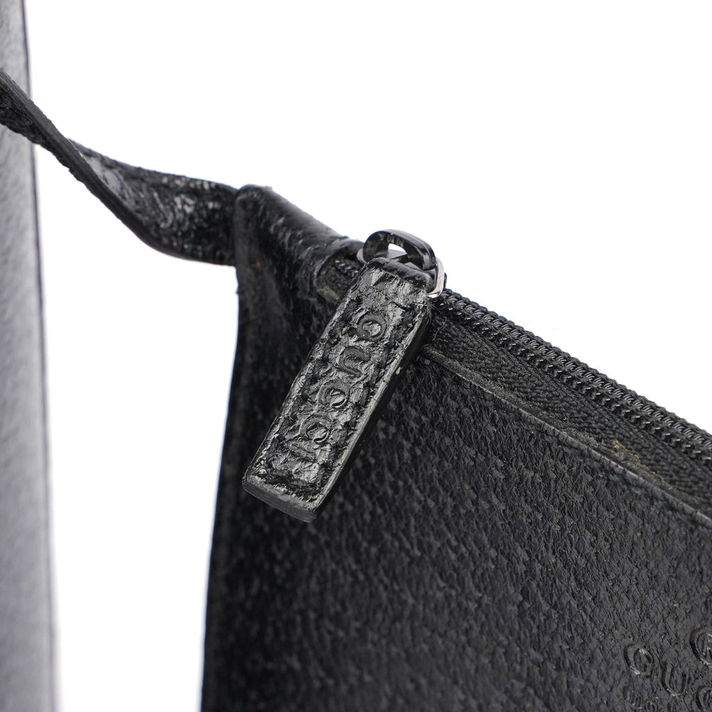 1990's Black Leather Bucket Bag