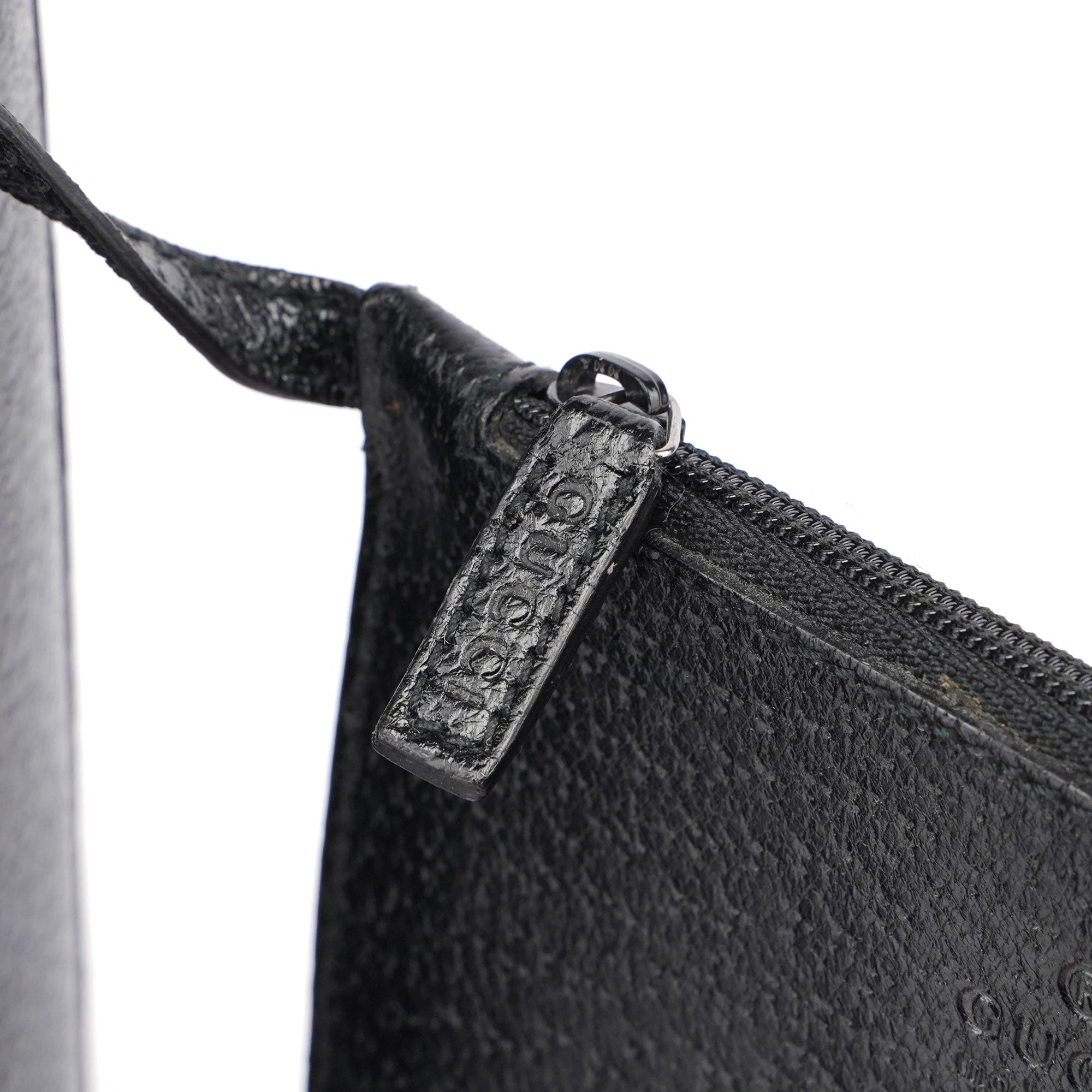 1990's Black Leather Bucket Bag