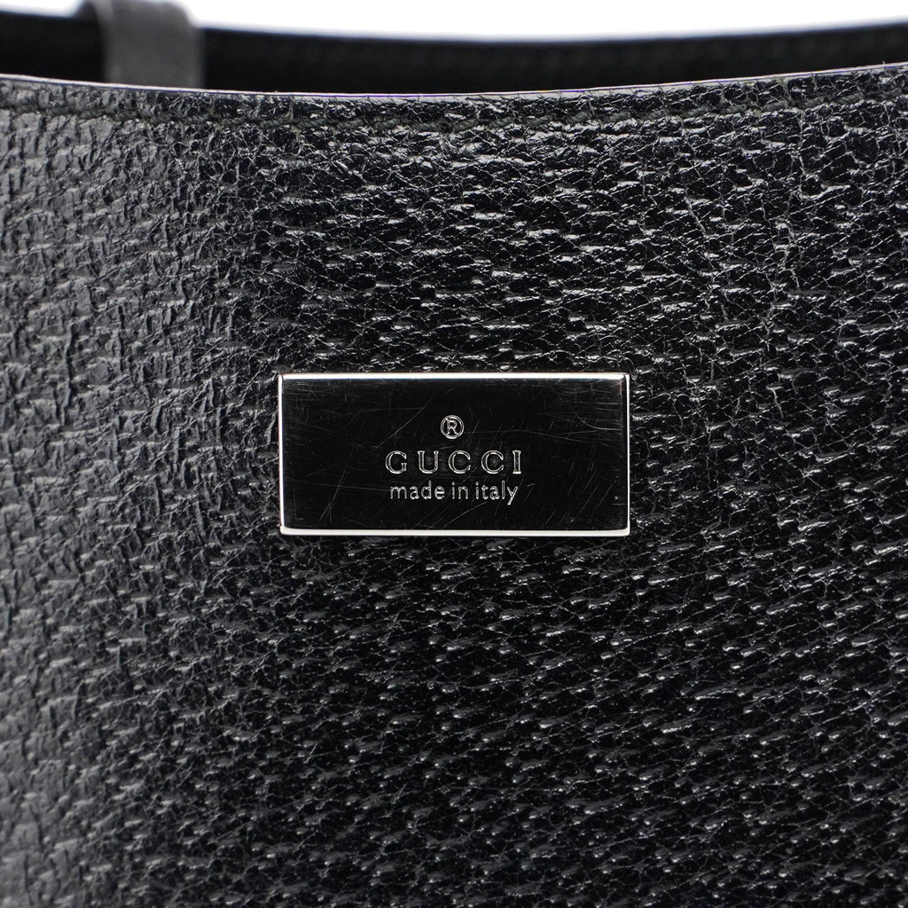 1990's Black Leather Bucket Bag