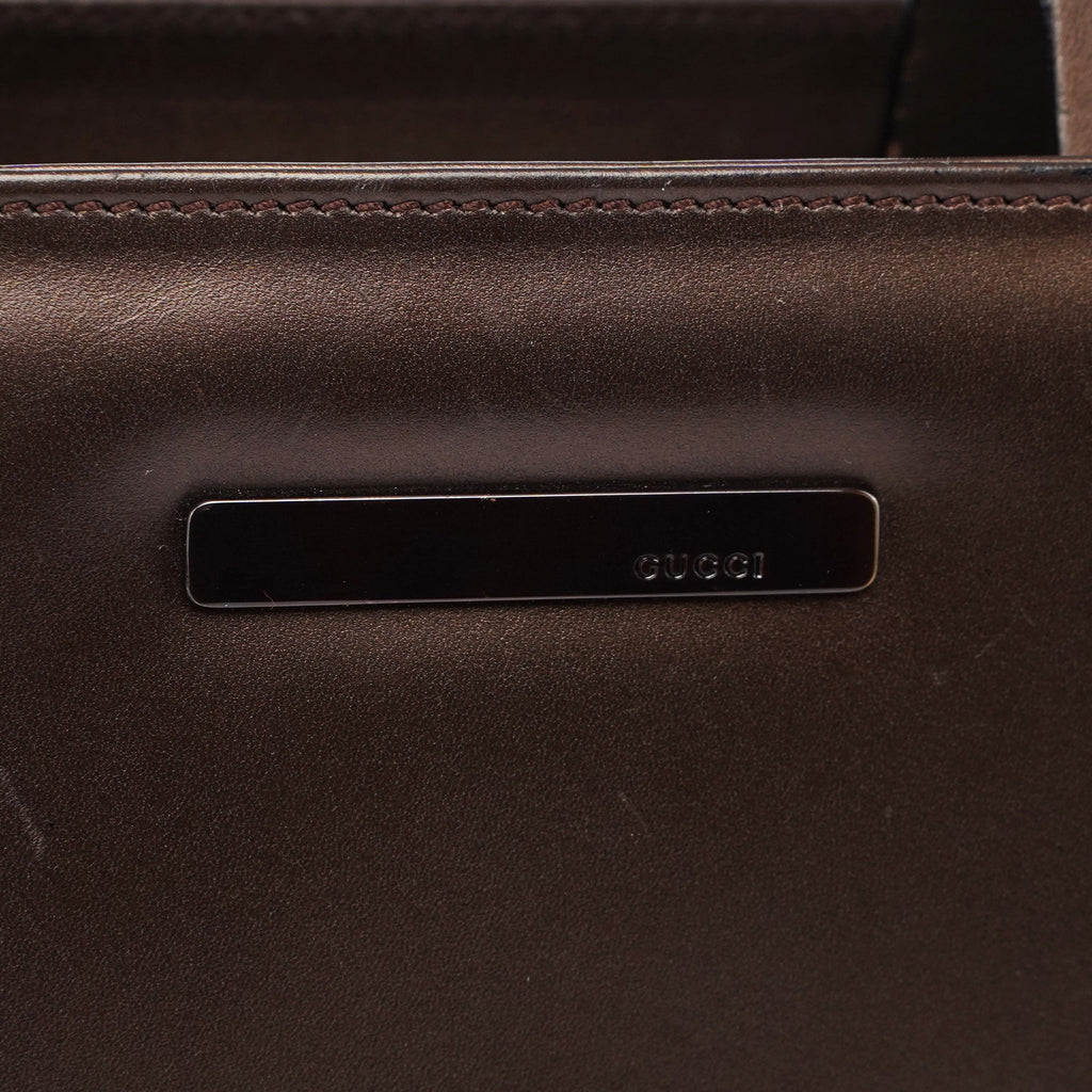 1990's Bronze Leather 2-Way Tote